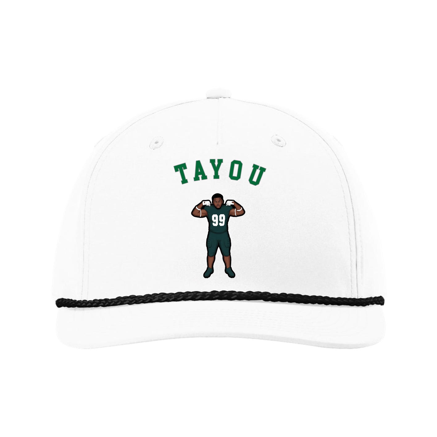 Five-Panel Classic Rope Cap — Shirsey Arch in White