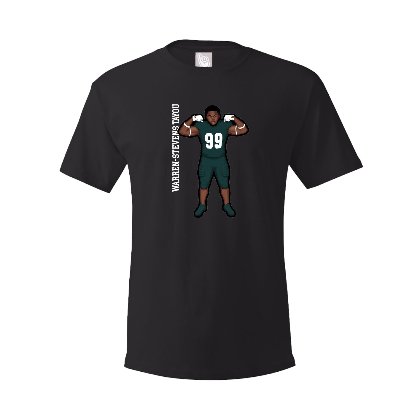 Youth Tee — Name Vertical in Black