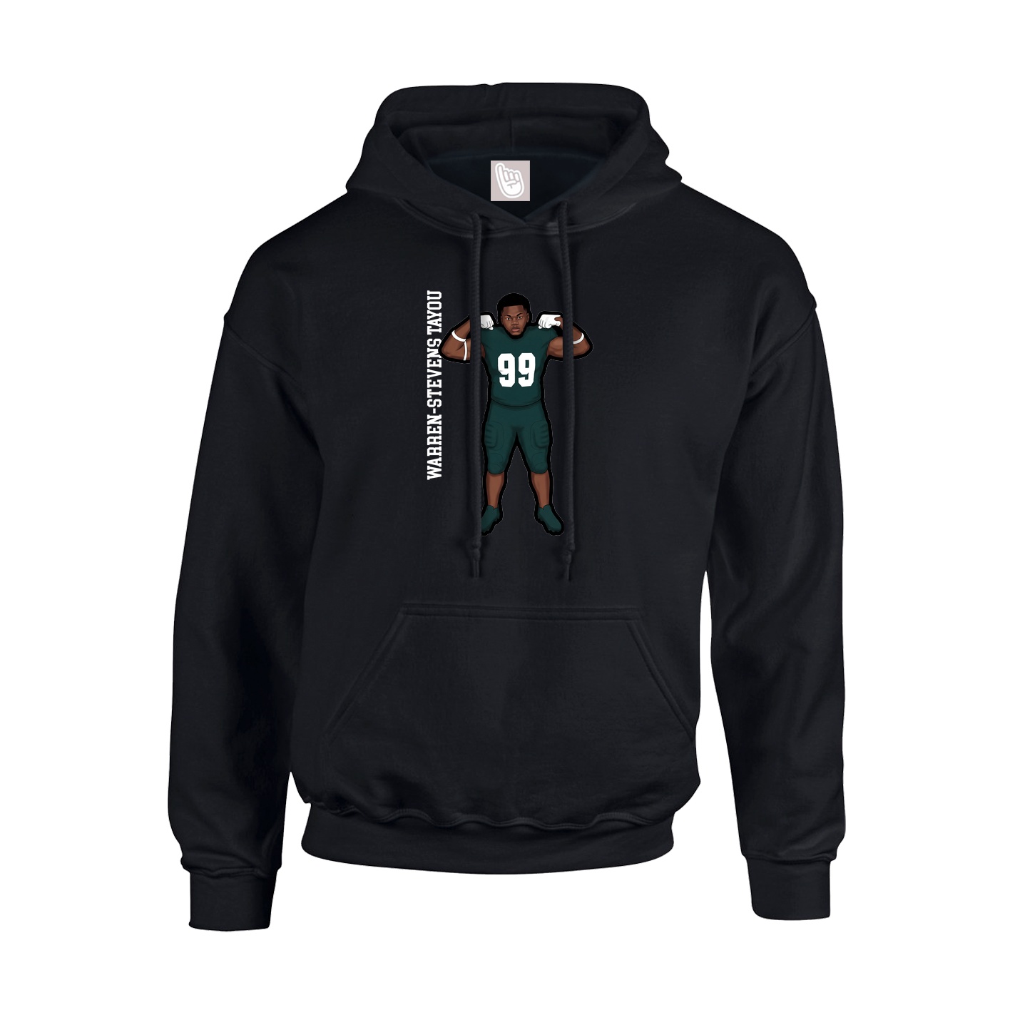 Hoodie — Name Vertical in Black