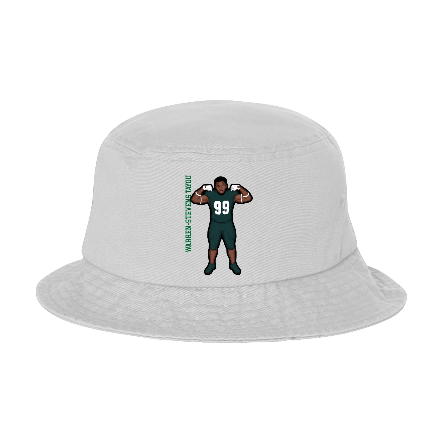 Bucket Cap — Name Vertical in White