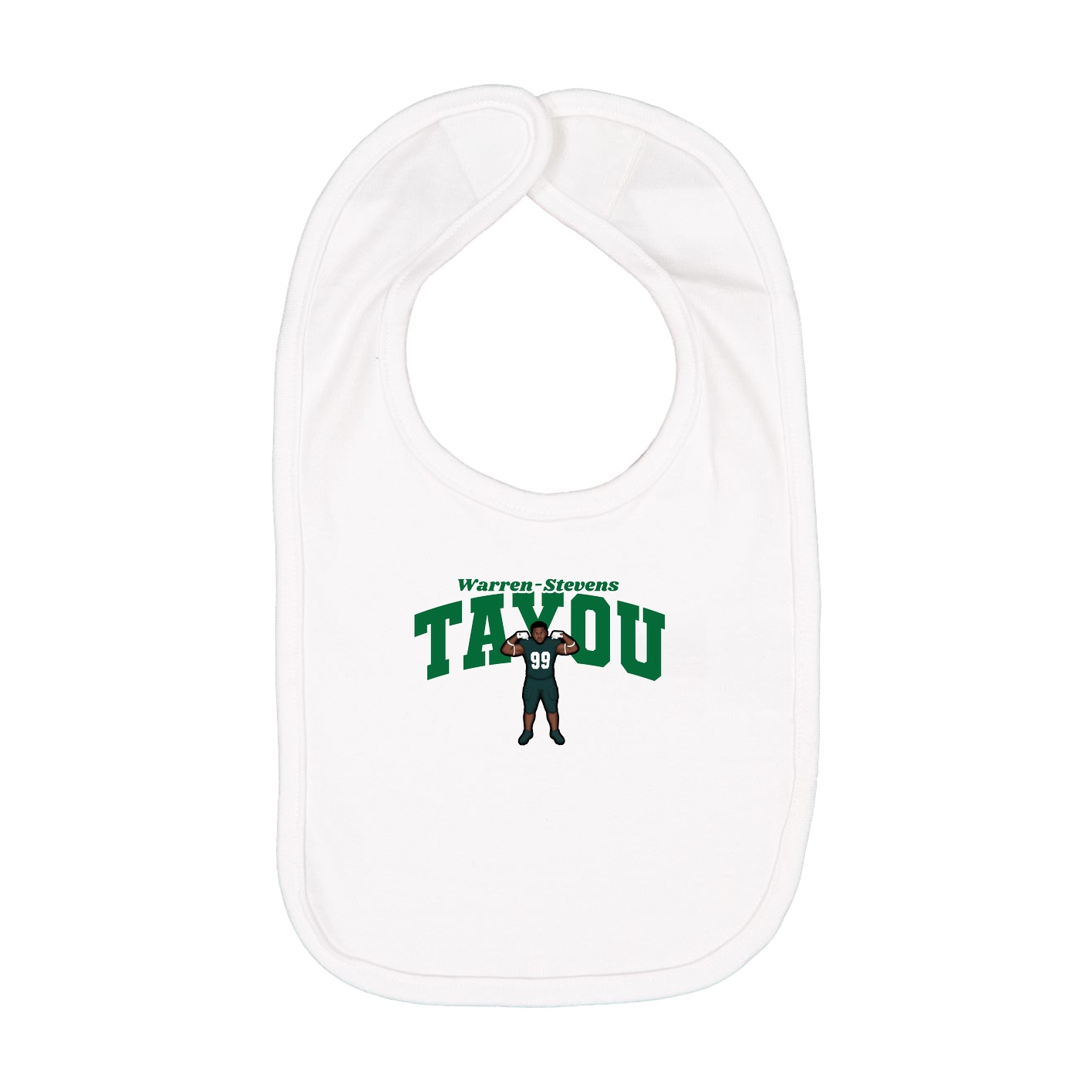 Infant Bib — Signature Arch in White
