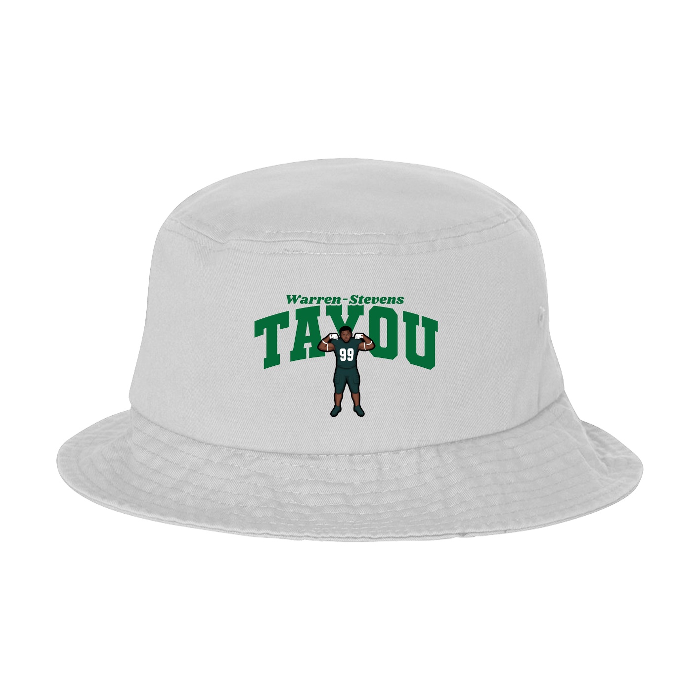 Bucket Cap — Signature Arch in White