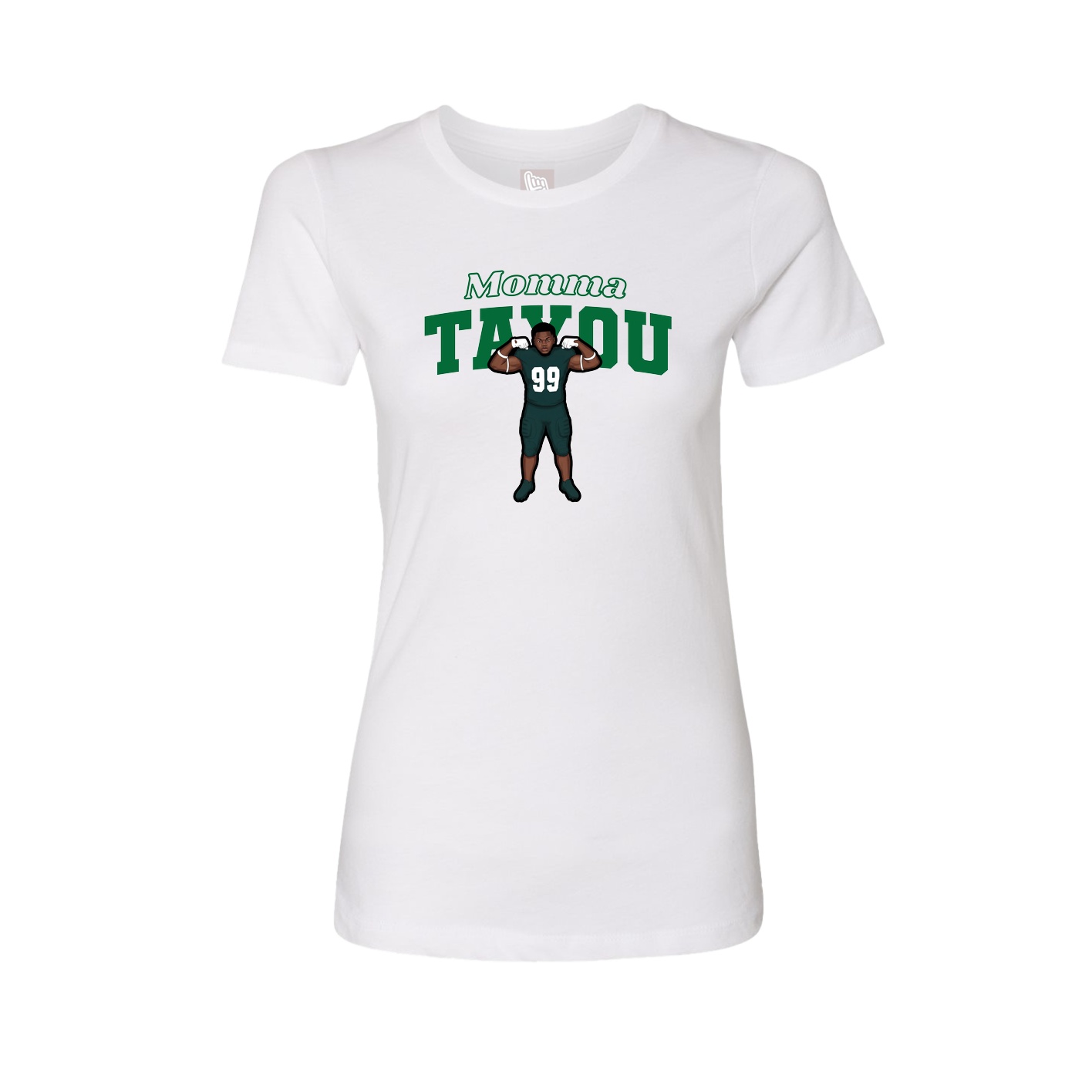 Womens Tee — Mothers Day Block in White