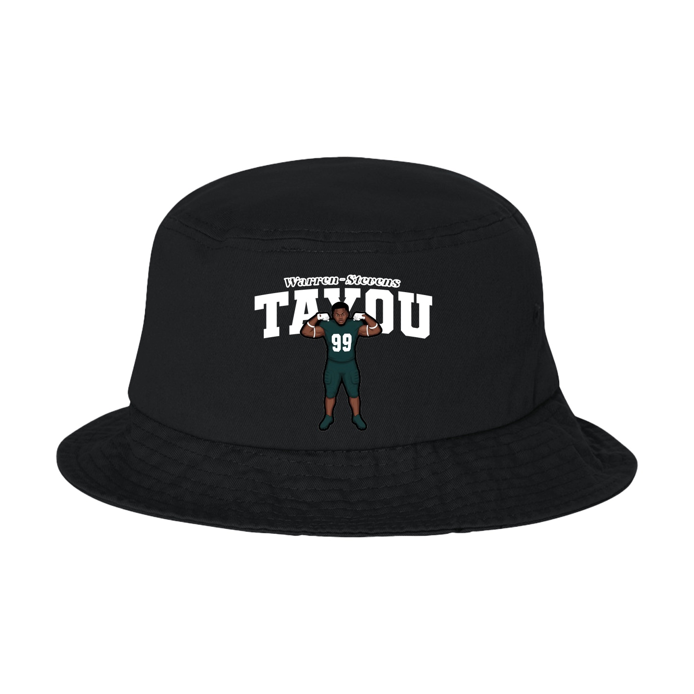 Bucket Cap — Name Arch in Black
