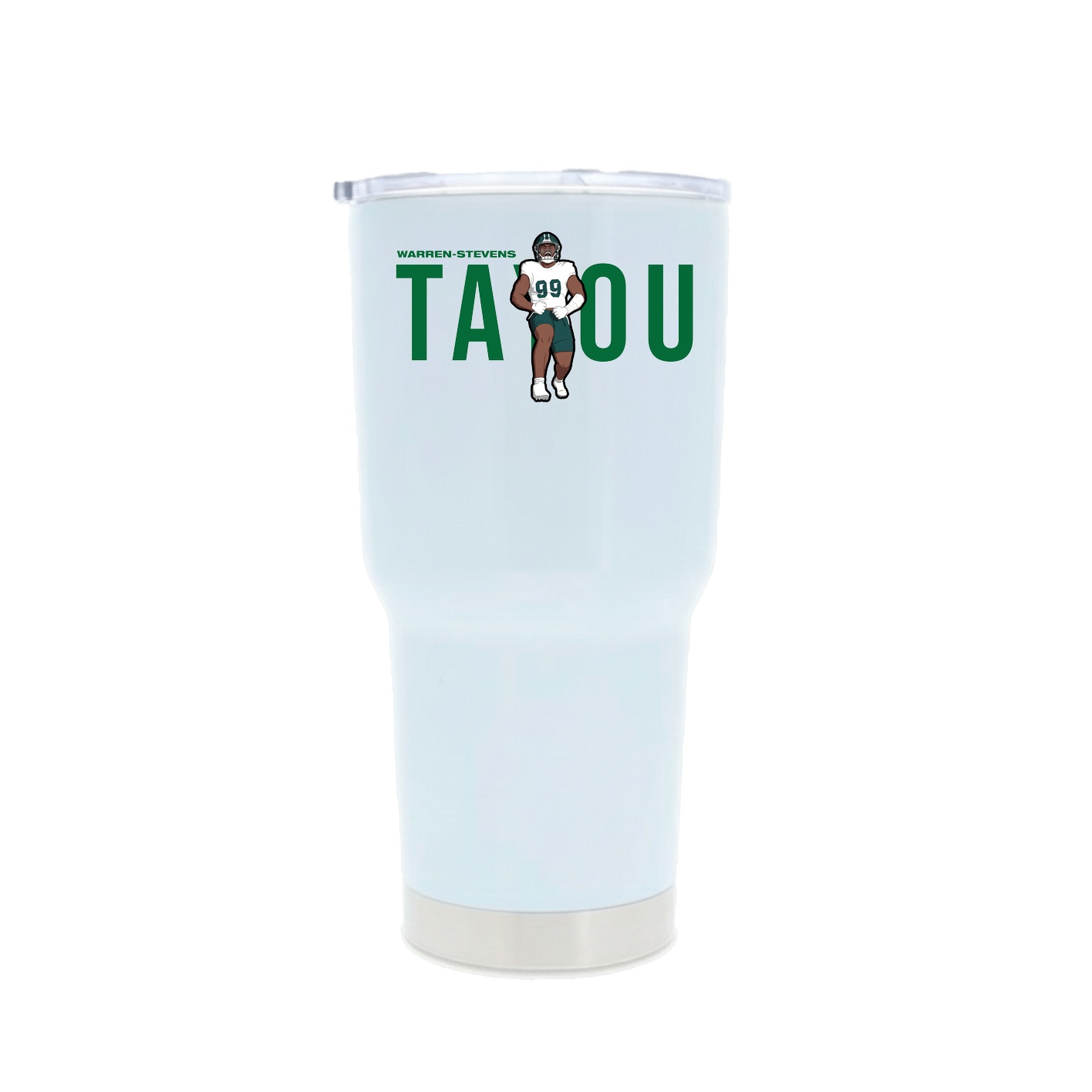30oz Stainless Steel Tumbler — Player Name in White