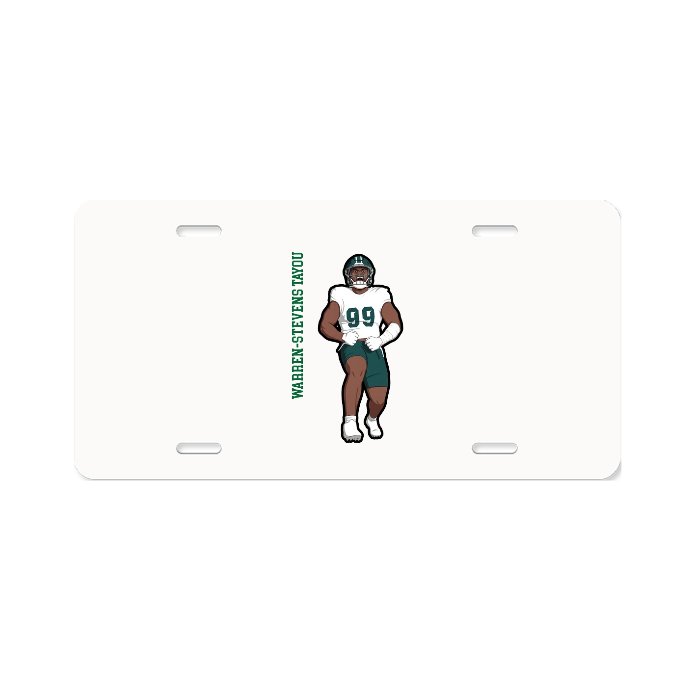 License Plate — Name Vertical in Classic