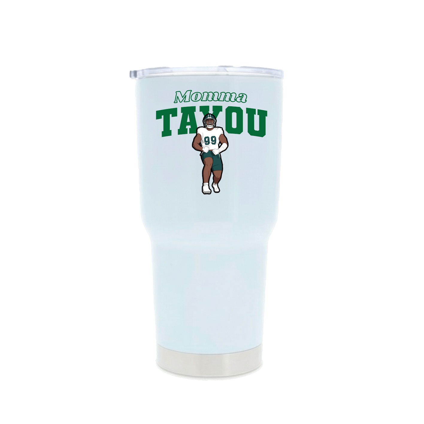 30oz Stainless Steel Tumbler — Mothers Day Block in White
