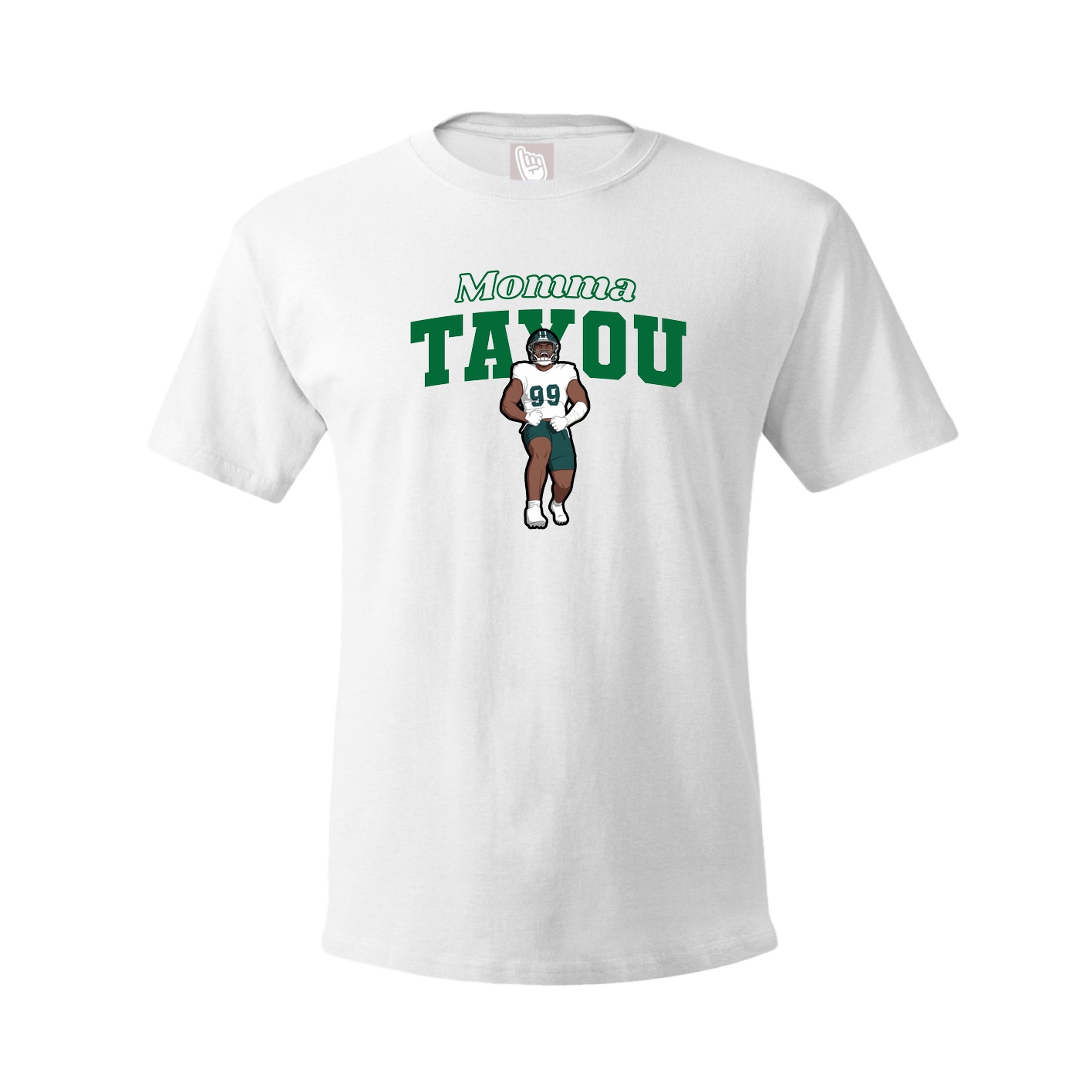 Youth Tee — Mothers Day Block in White