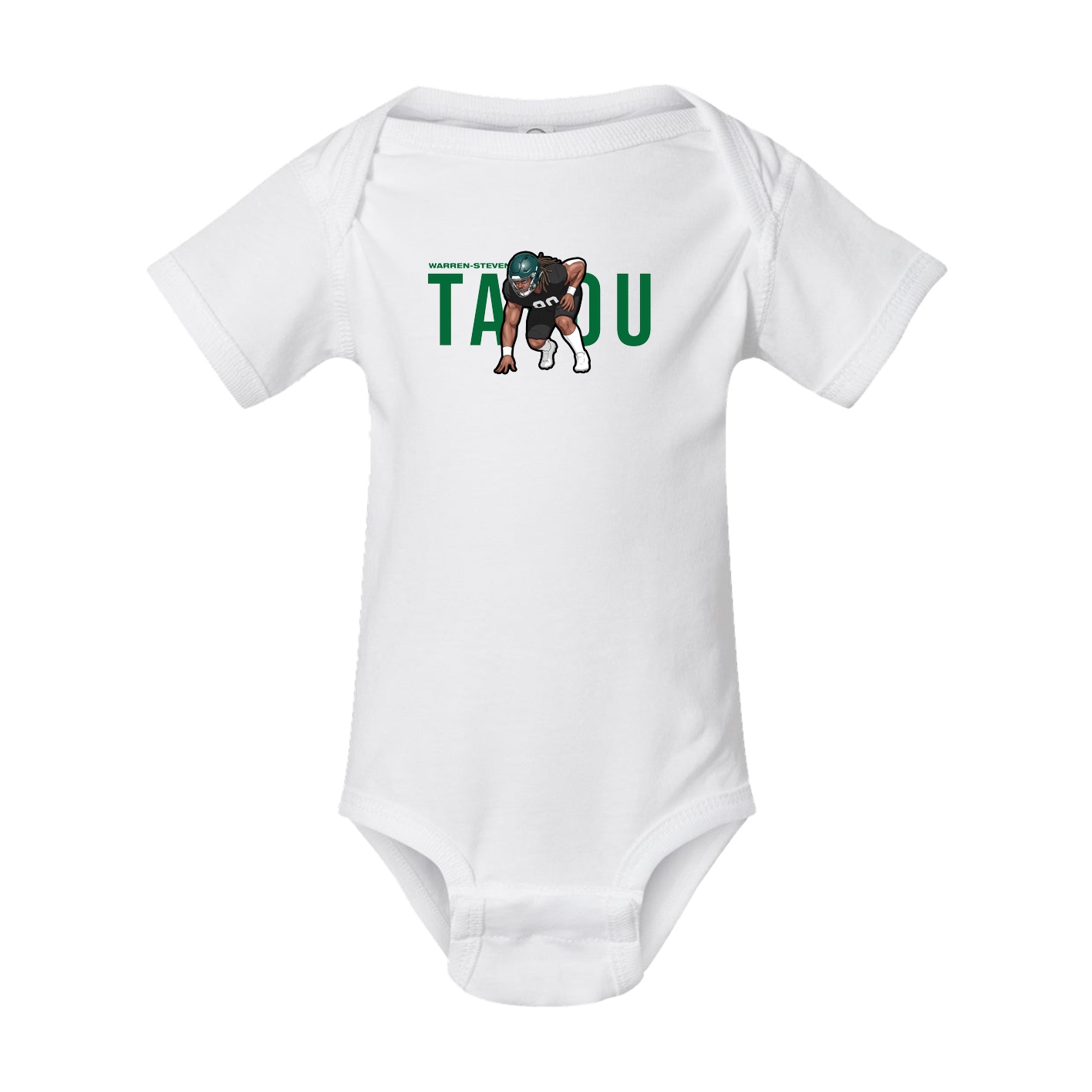 Baby Onesie — Player Name in White