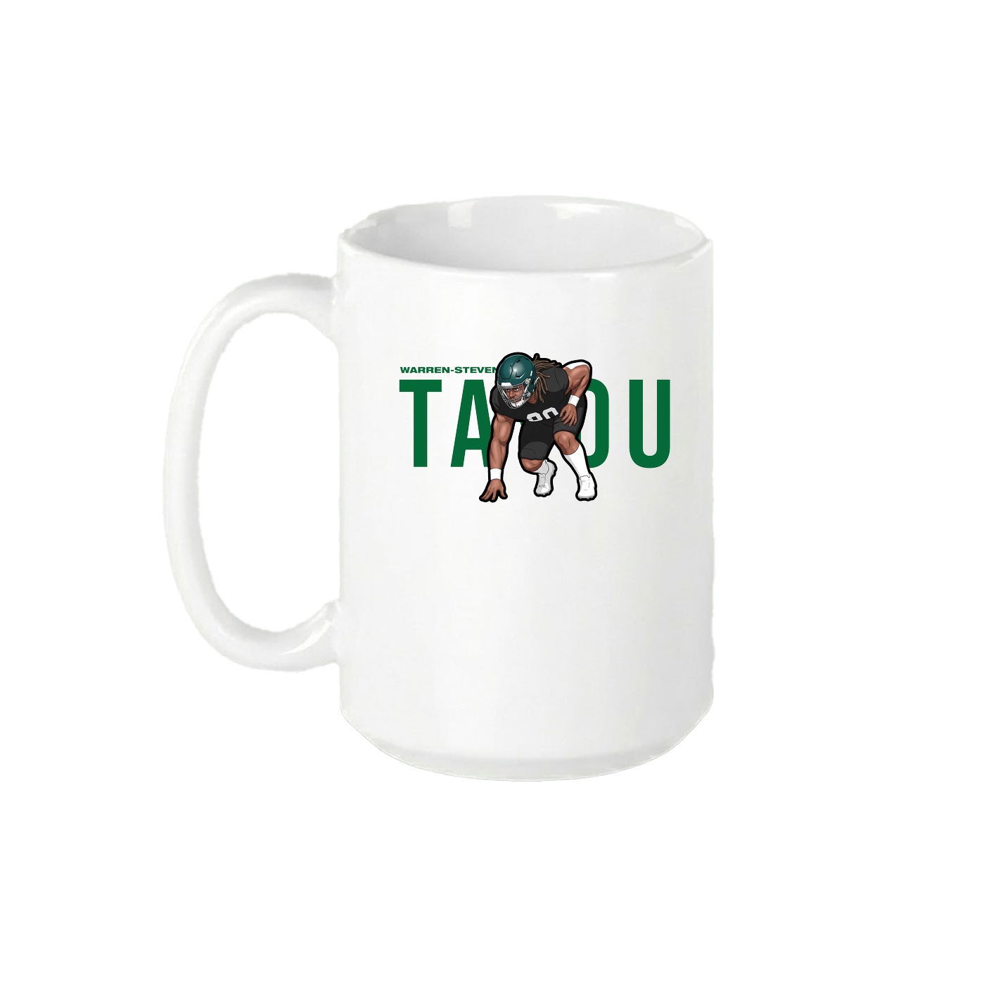 15oz Coffee Mug — Player Name in White