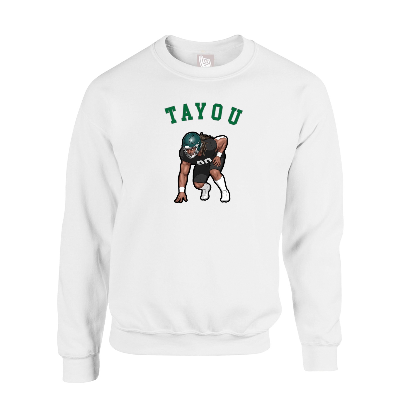 Fleece Crew — Shirsey Arch in White
