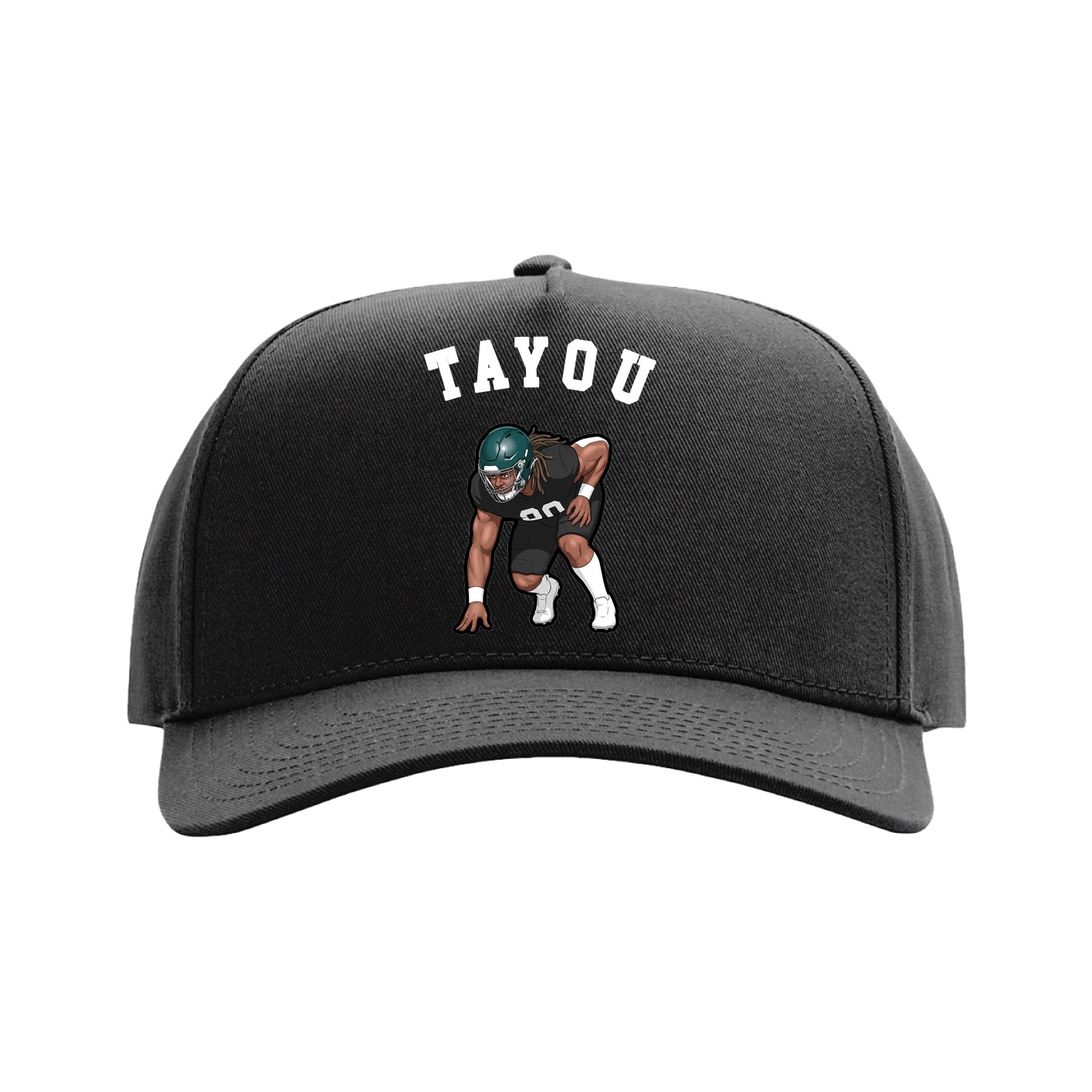 Full Fabric Five-Panel Champ Cap — Shirsey Arch in Black