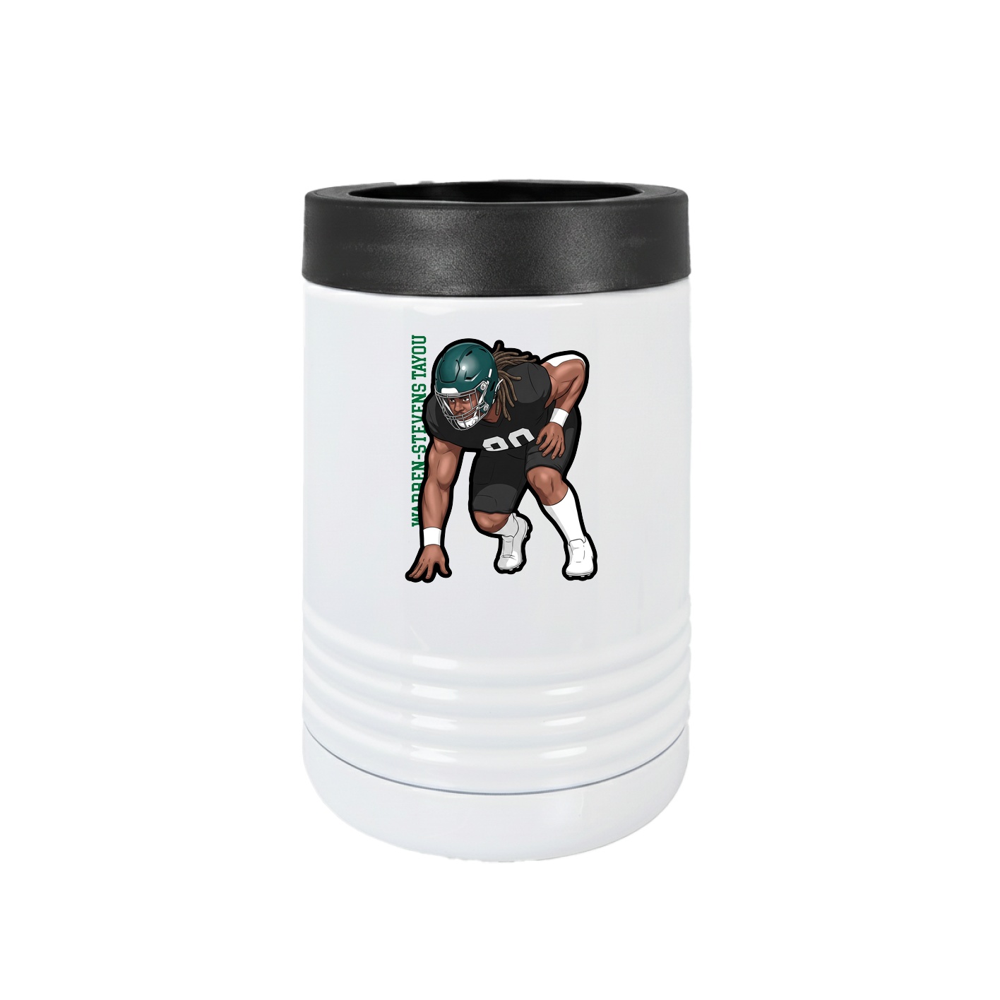 Beverage Holder — Name Vertical in White