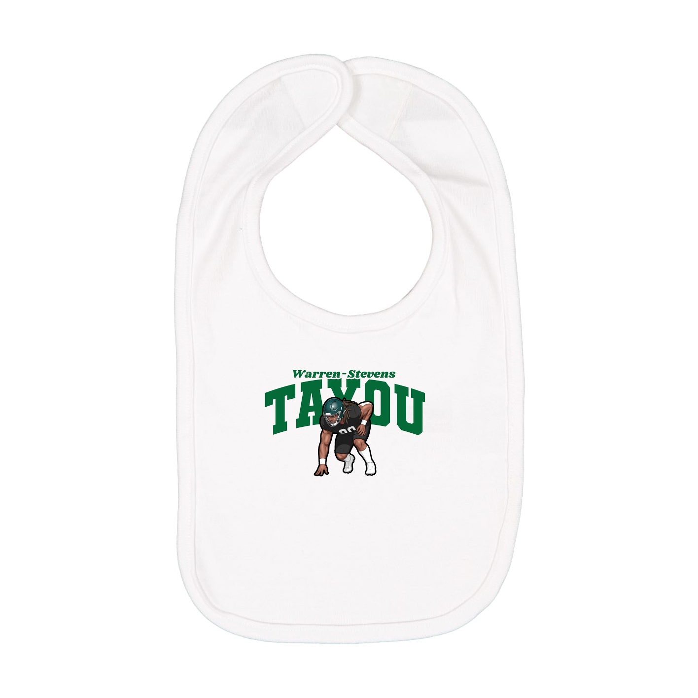 Infant Bib — Signature Arch in White