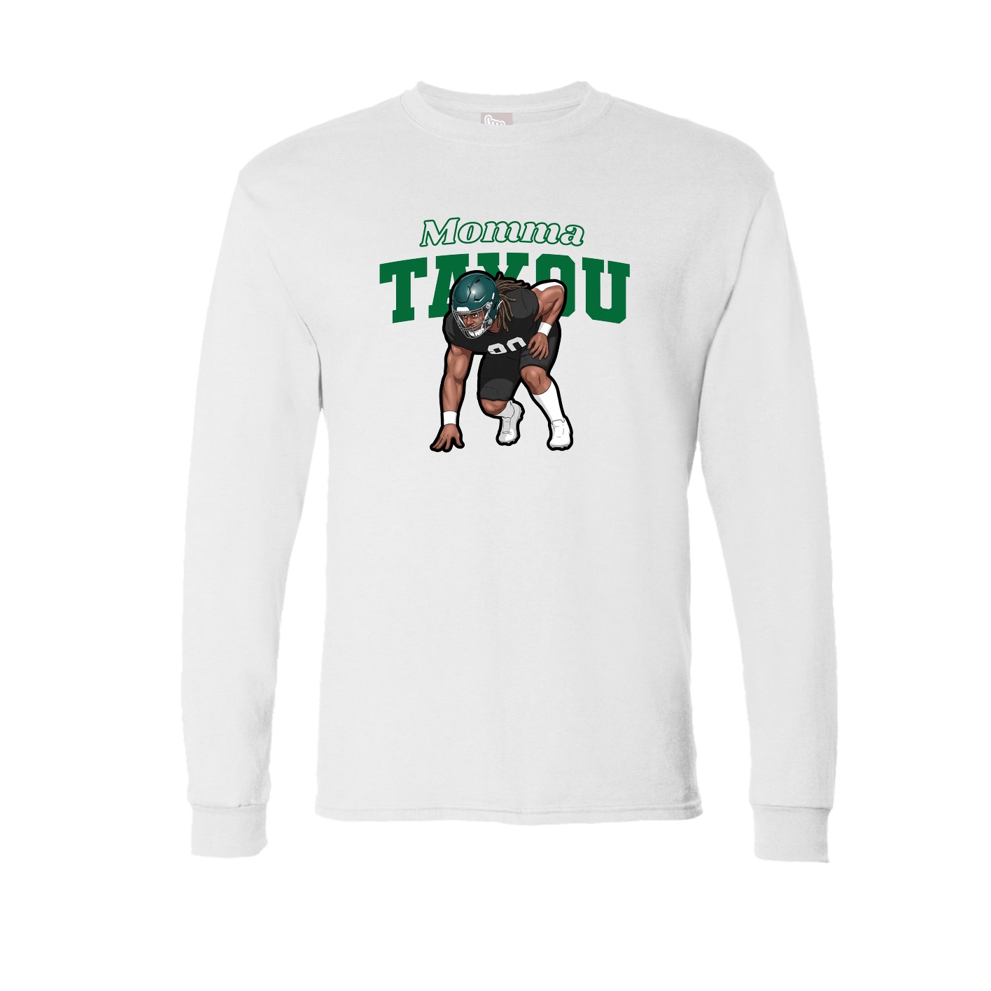 Long Sleeve Tee — Mothers Day Block in White