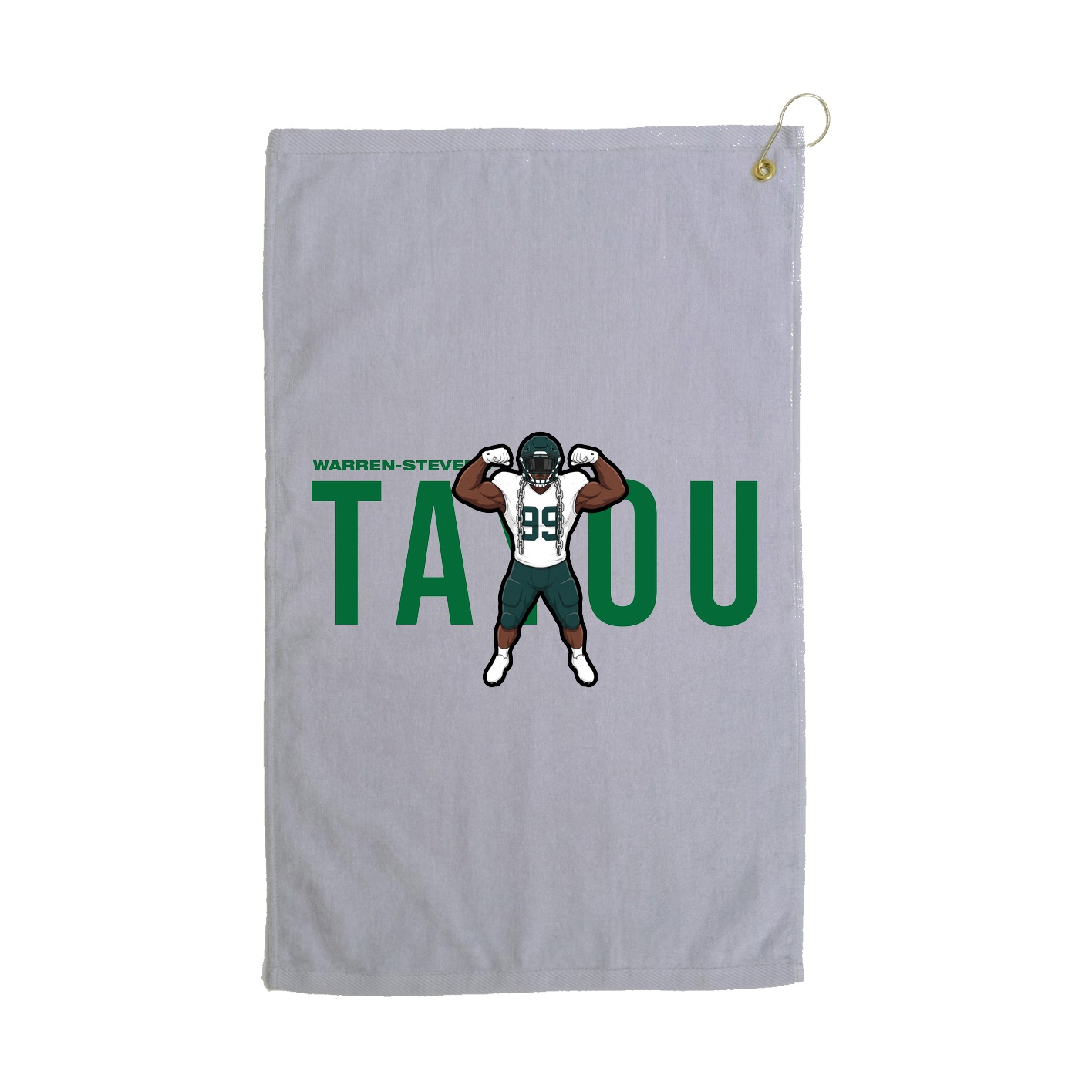 Golf Towel — Player Name in Grey