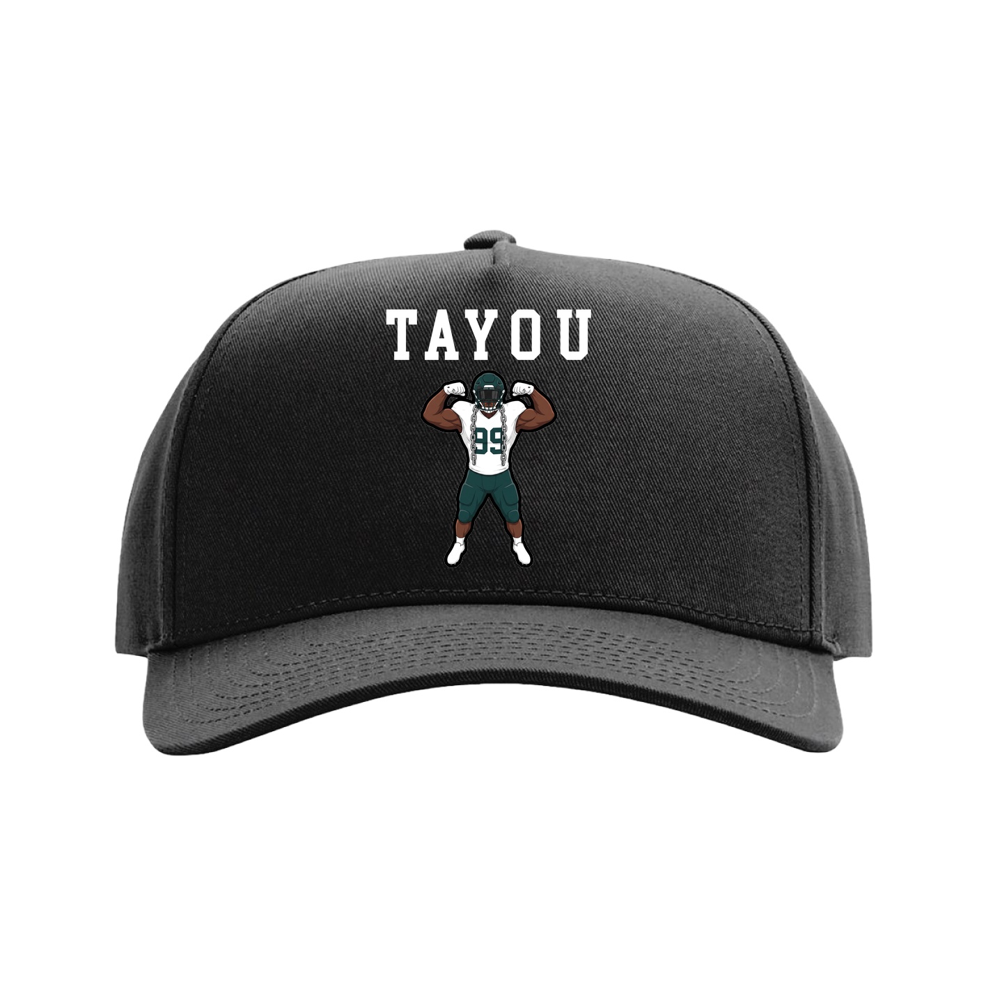 Full Fabric Five-Panel Champ Cap — Shirsey in Black