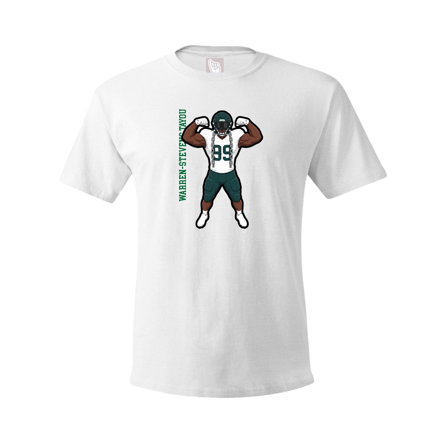 Tee — Name Vertical in White