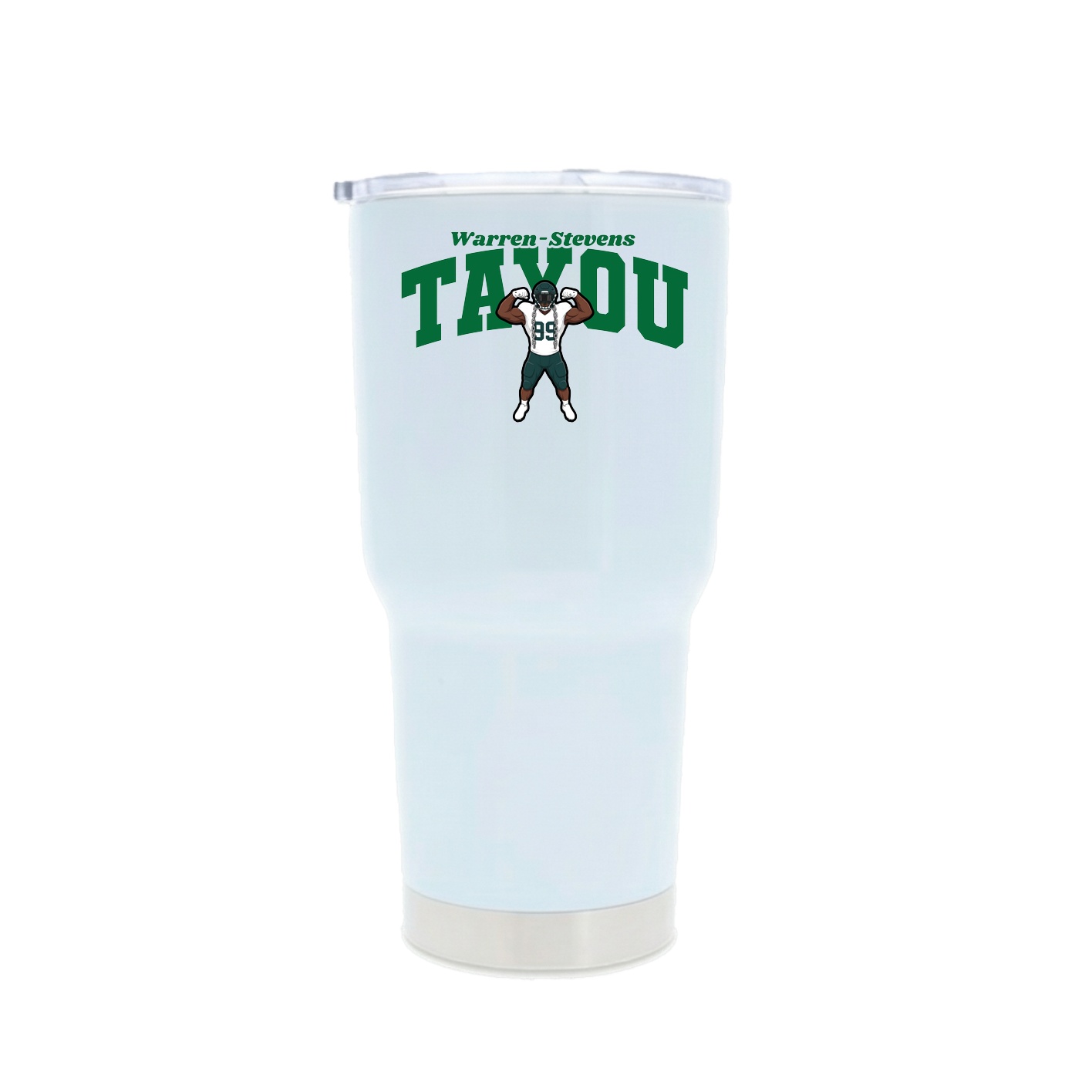 30oz Stainless Steel Tumbler — Signature Arch in White