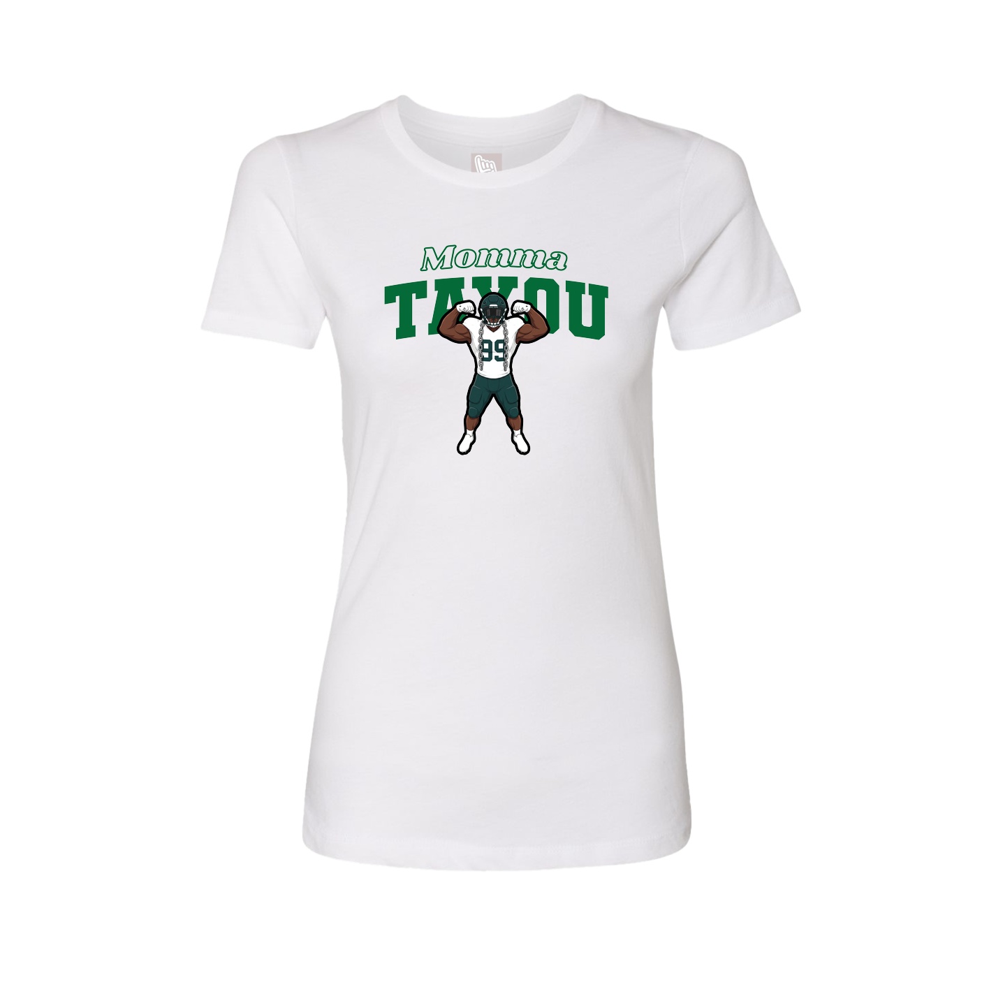 Womens Tee — Mothers Day Block in White