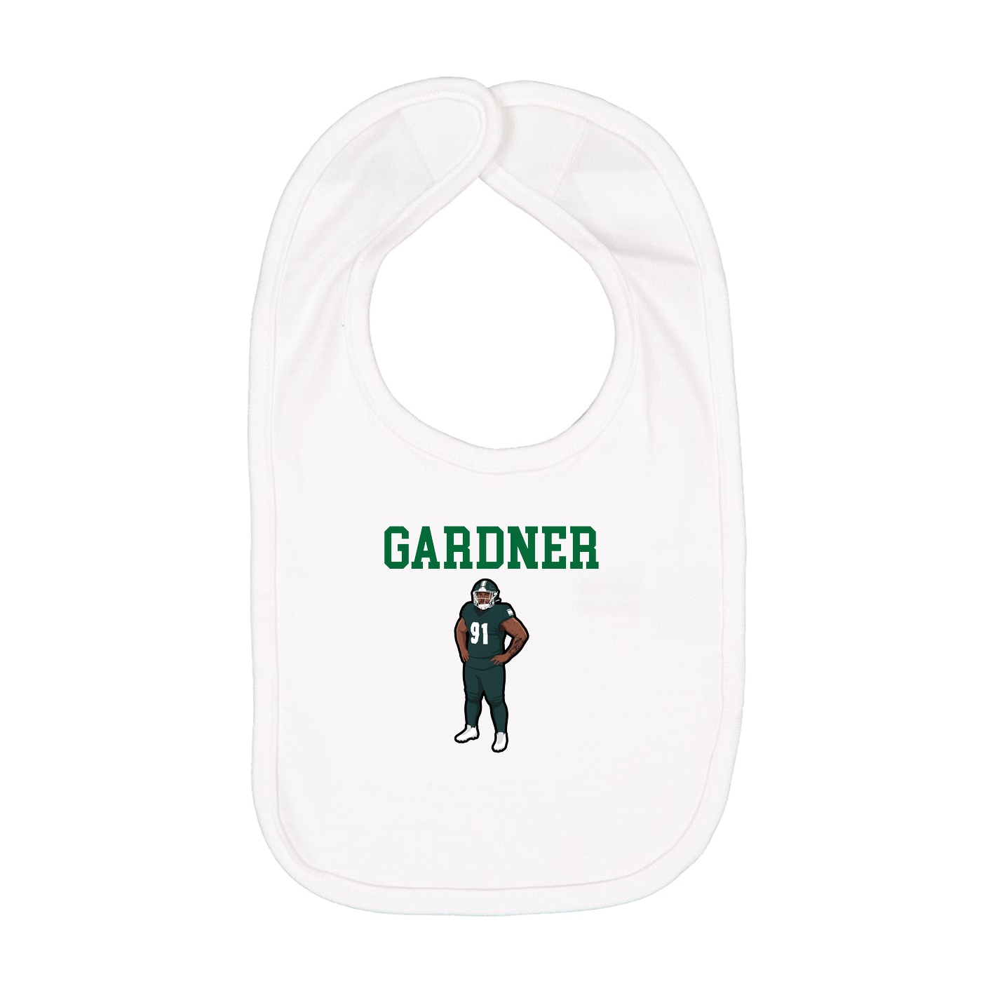 Infant Bib — Shirsey in White