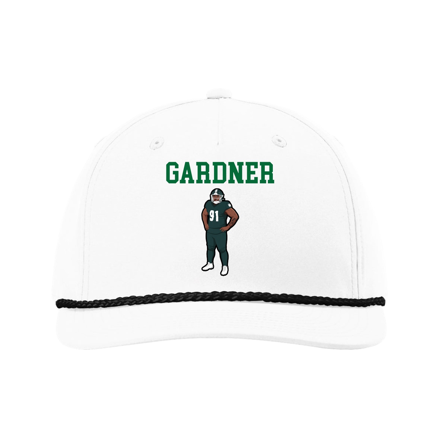 Five-Panel Classic Rope Cap — Shirsey in White
