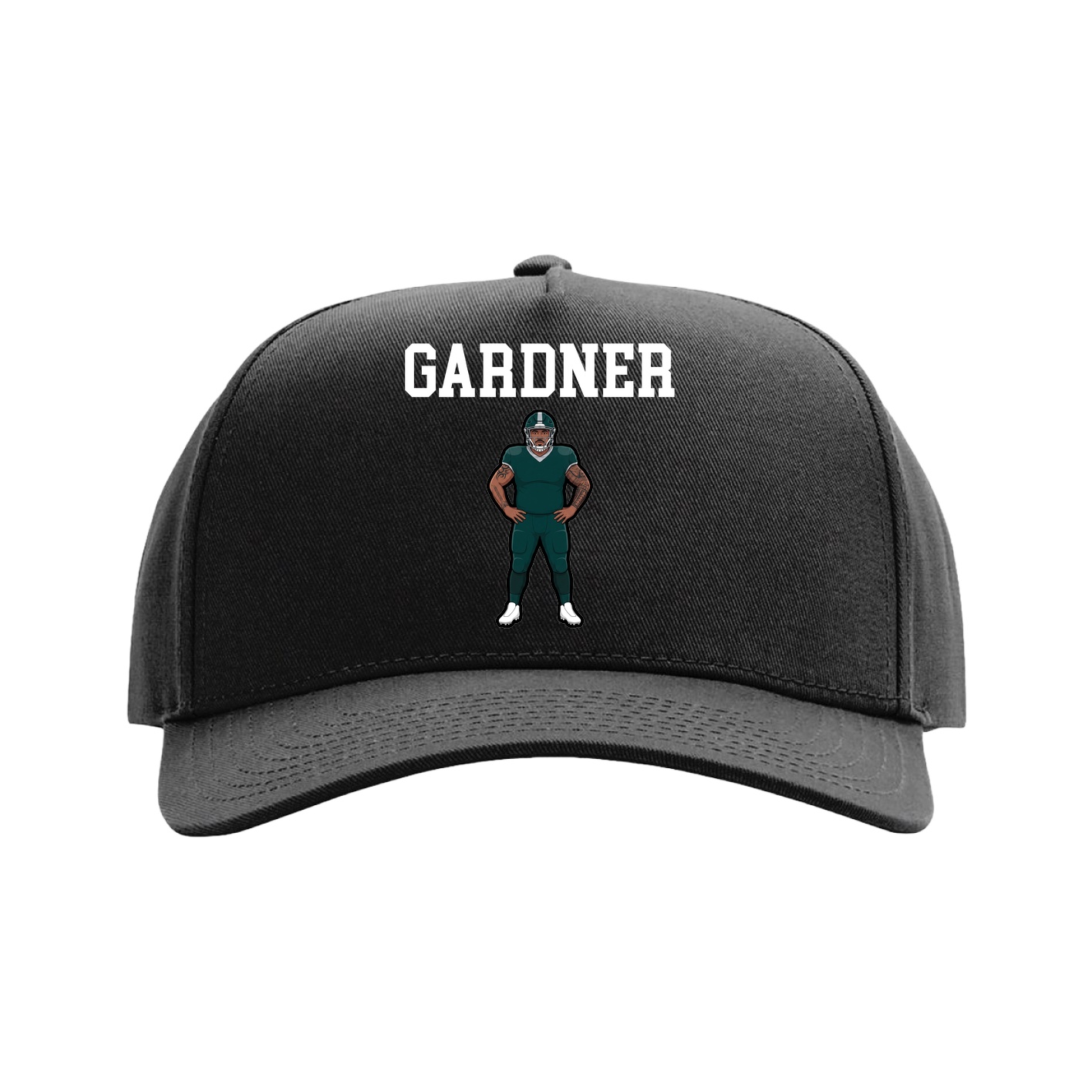 Full Fabric Five-Panel Champ Cap — Shirsey in Black