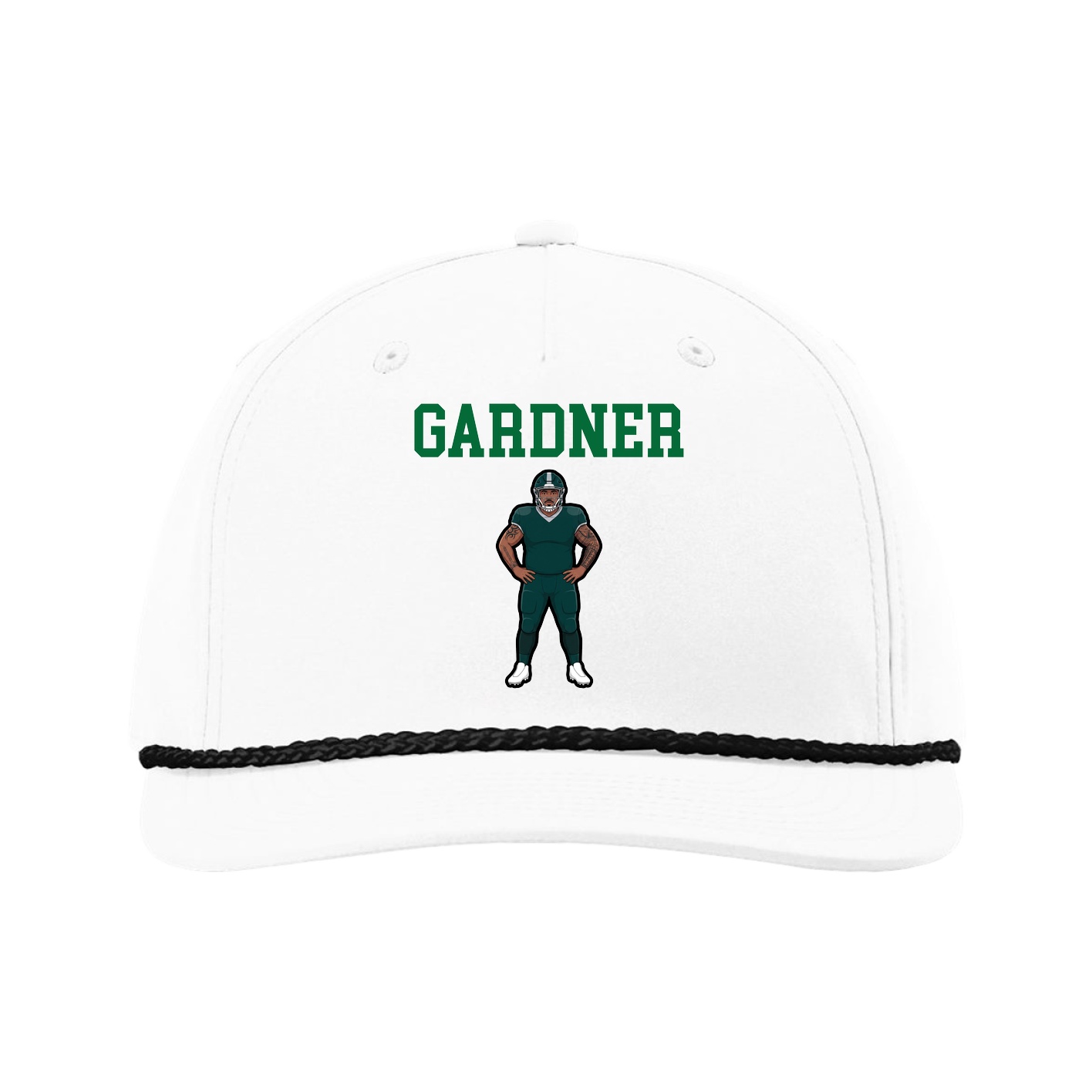 Five-Panel Classic Rope Cap — Shirsey in White