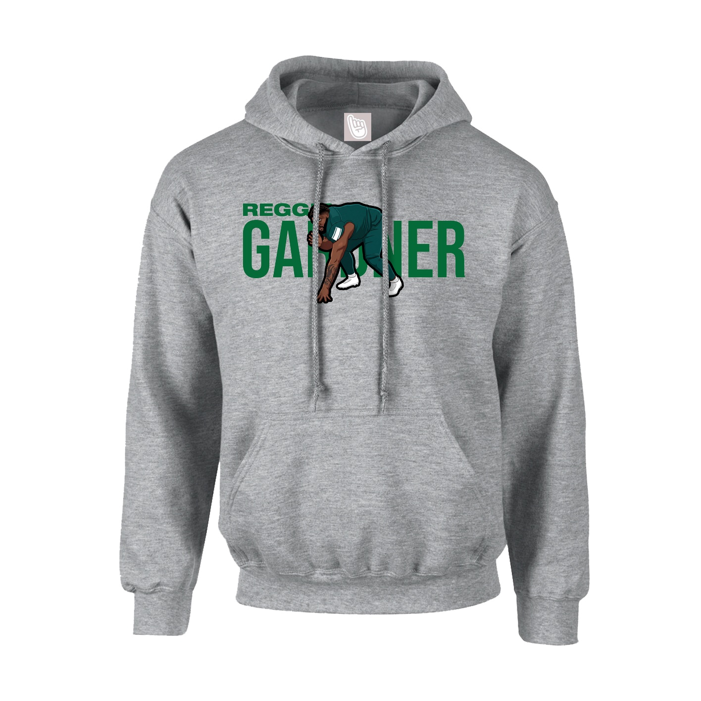 Youth Hoodie — Player Name in Grey