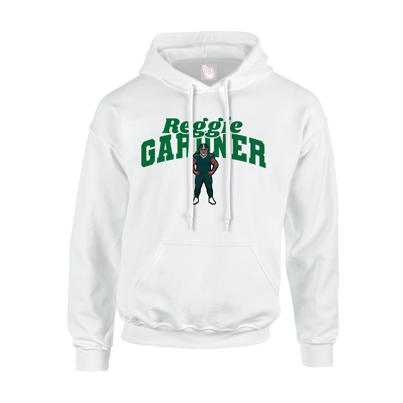 Youth Hoodie — Signature Arch in White