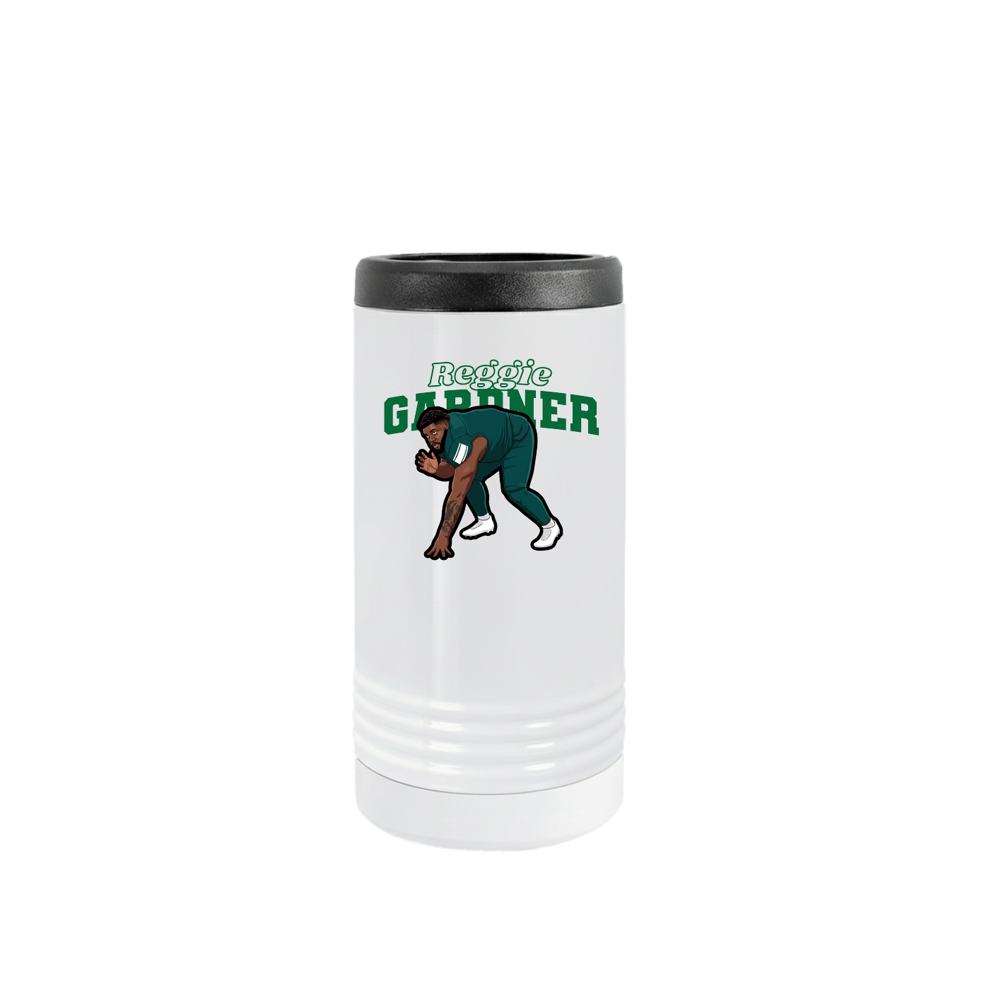 Slim Beverage Holder — Name Arch in White
