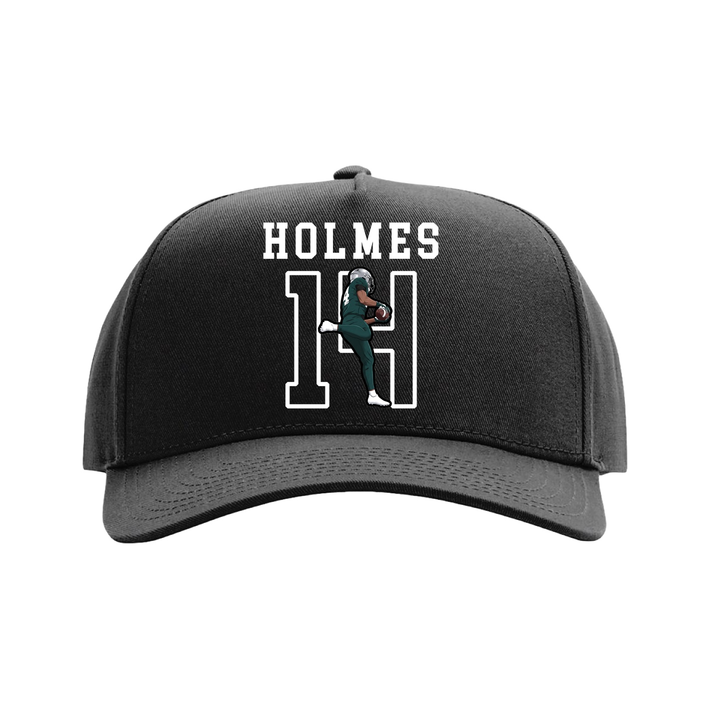 Full Fabric Five-Panel Champ Cap — Shirsey in Black