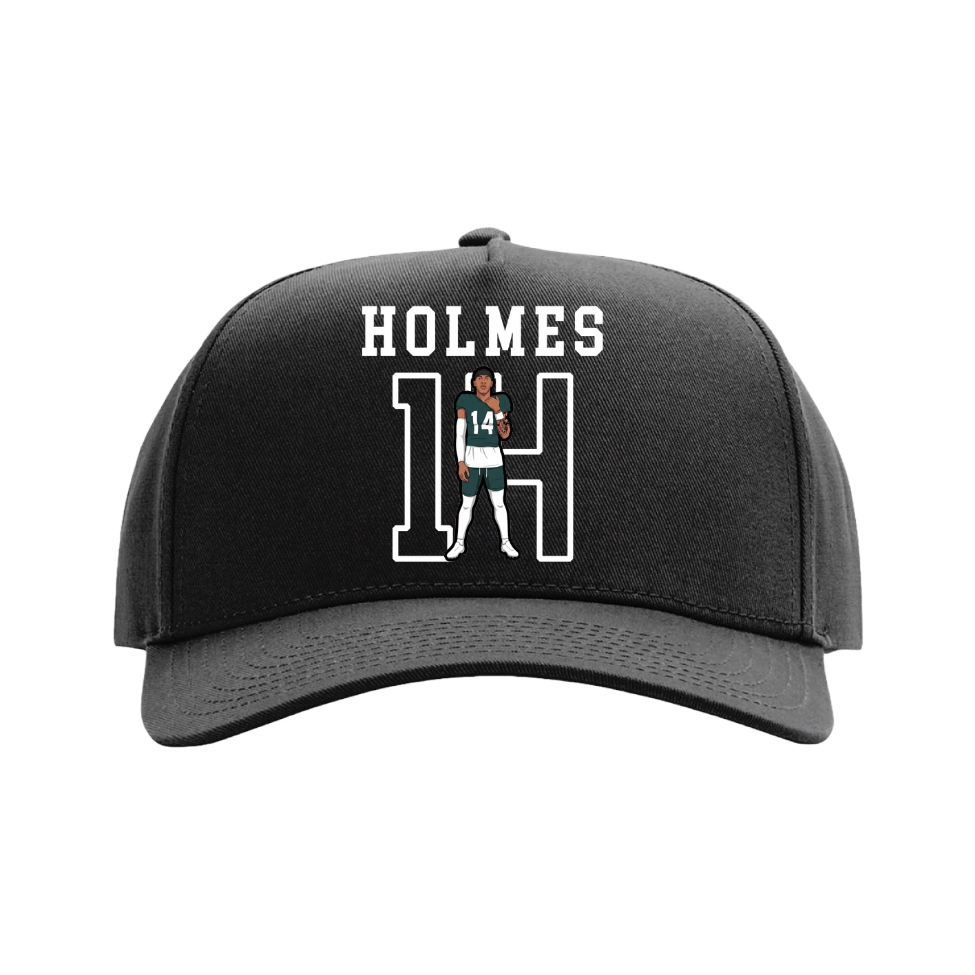 Full Fabric Five-Panel Champ Cap — Shirsey in Black