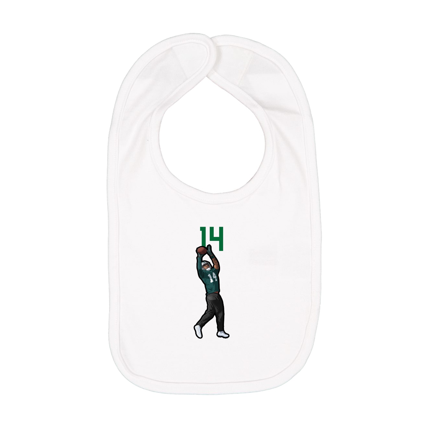Infant Bib — Number Top in White