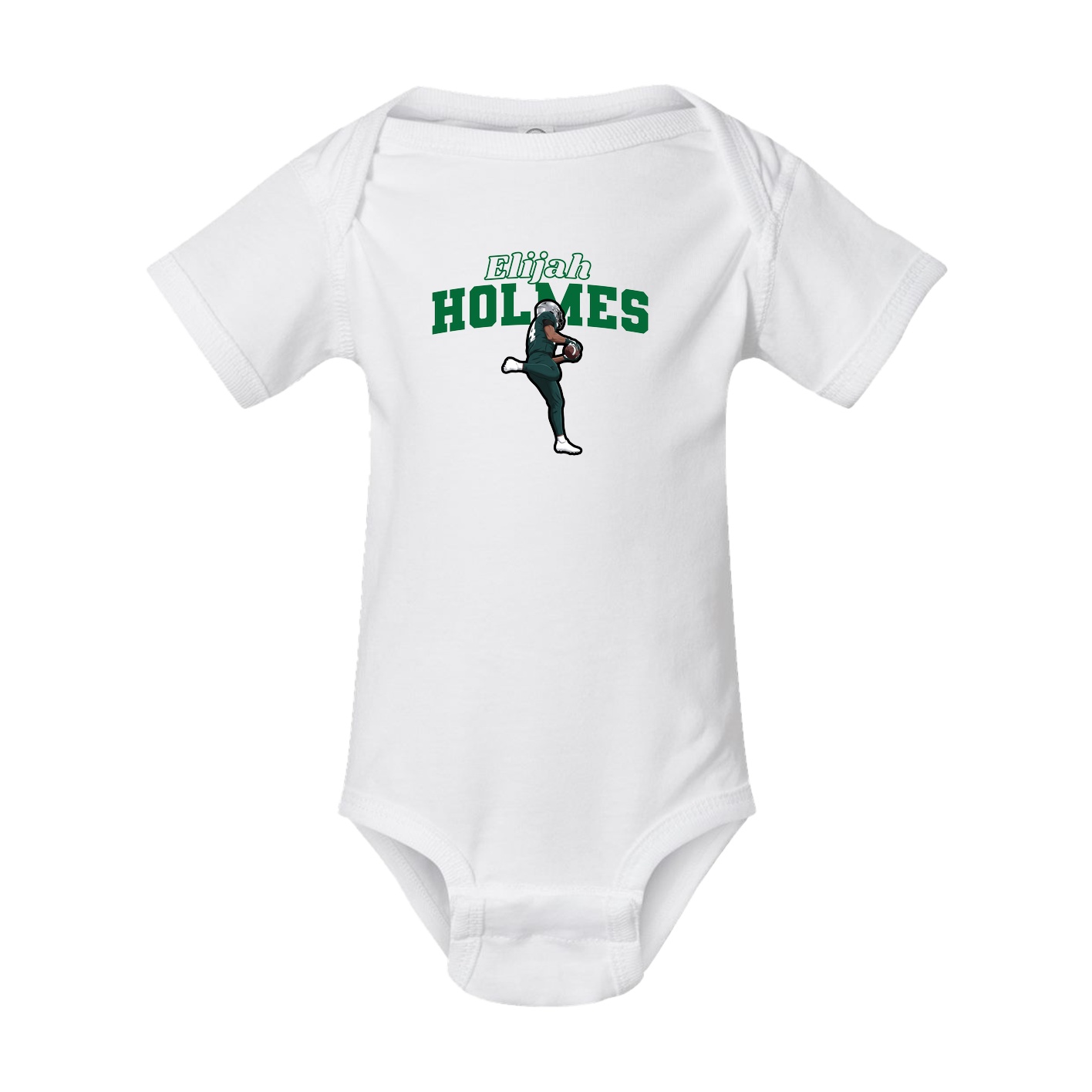 Baby Onesie — Name Arch in White