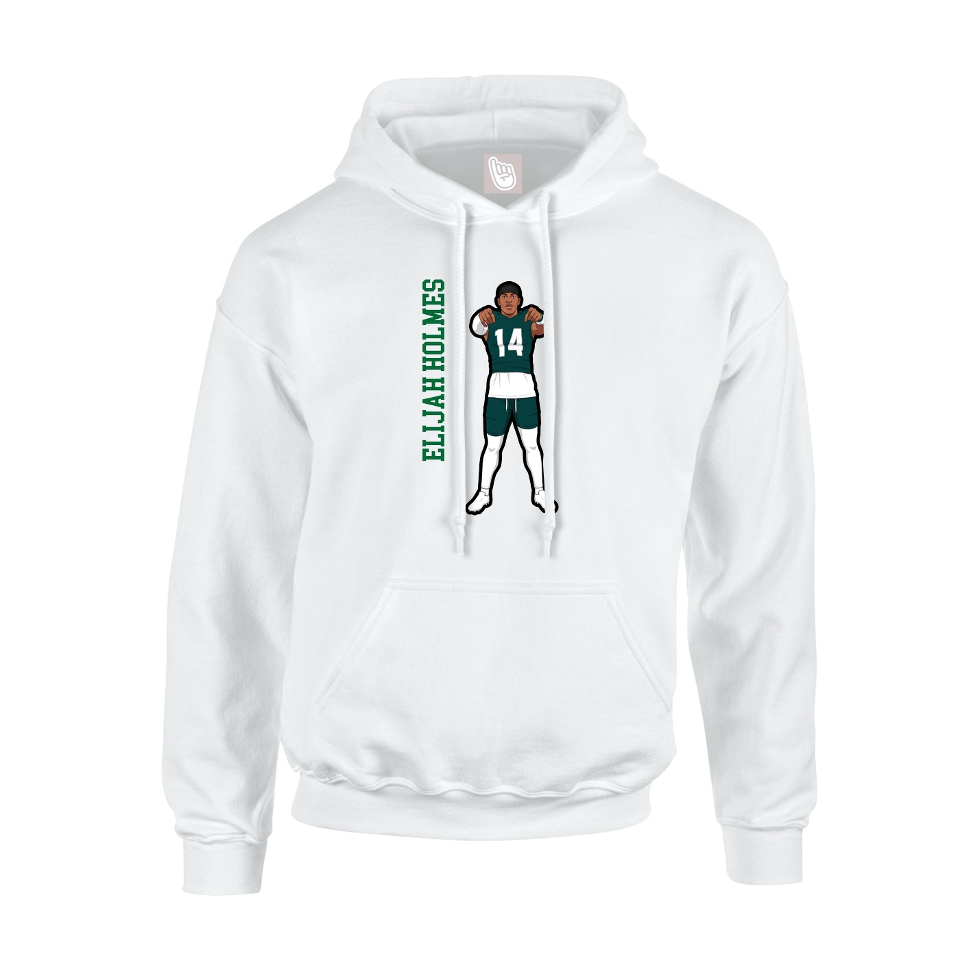 Hoodie — Name Vertical in White