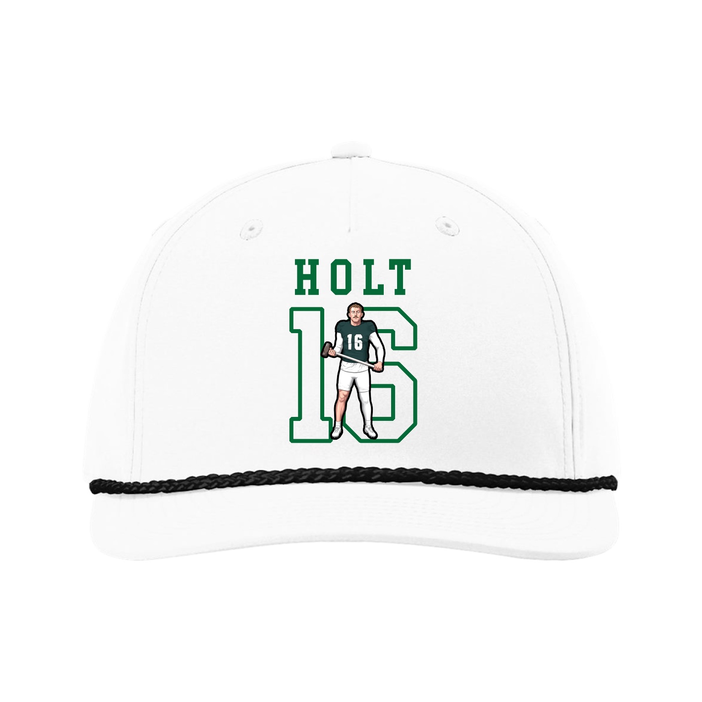 Five-Panel Classic Rope Cap — Shirsey in White