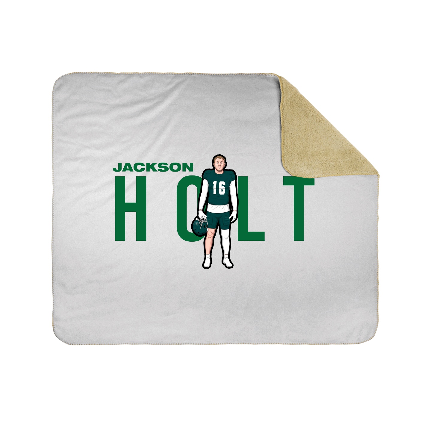 Throw Blanket — Player Name in White