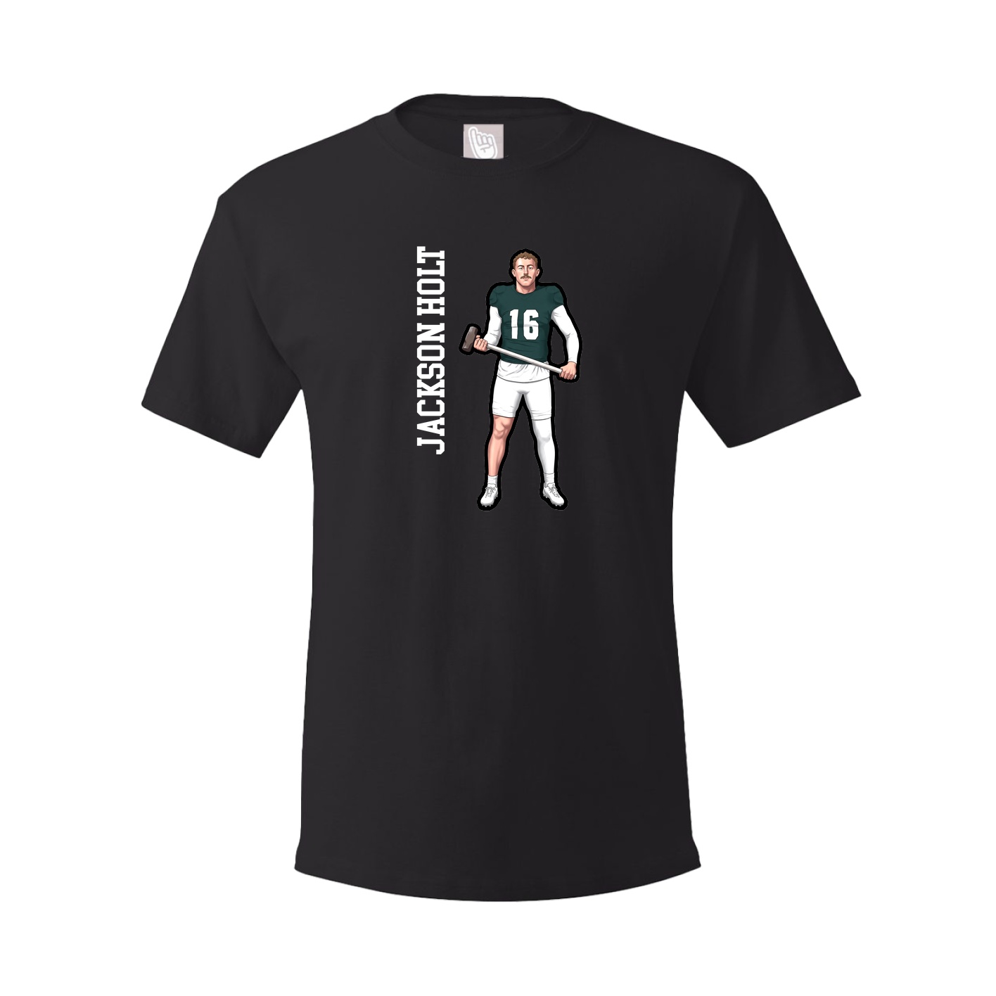 Youth Tee — Name Vertical in Black