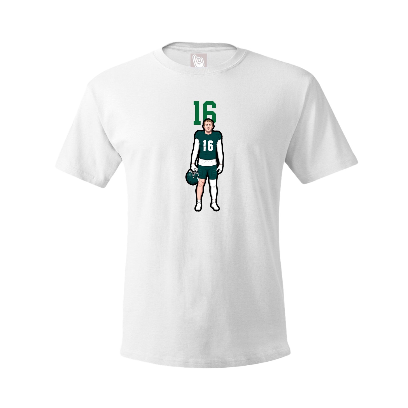 Youth Tee — Number Top in White