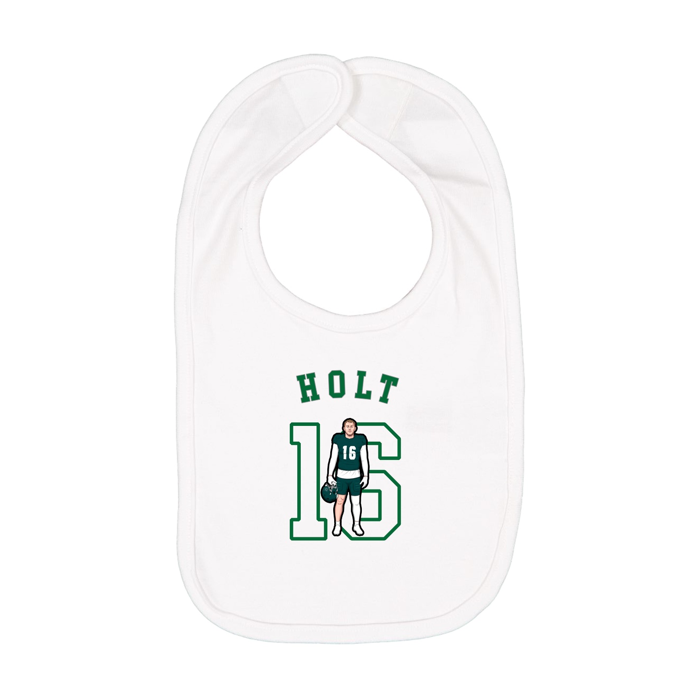 Infant Bib — Shirsey Arch in White