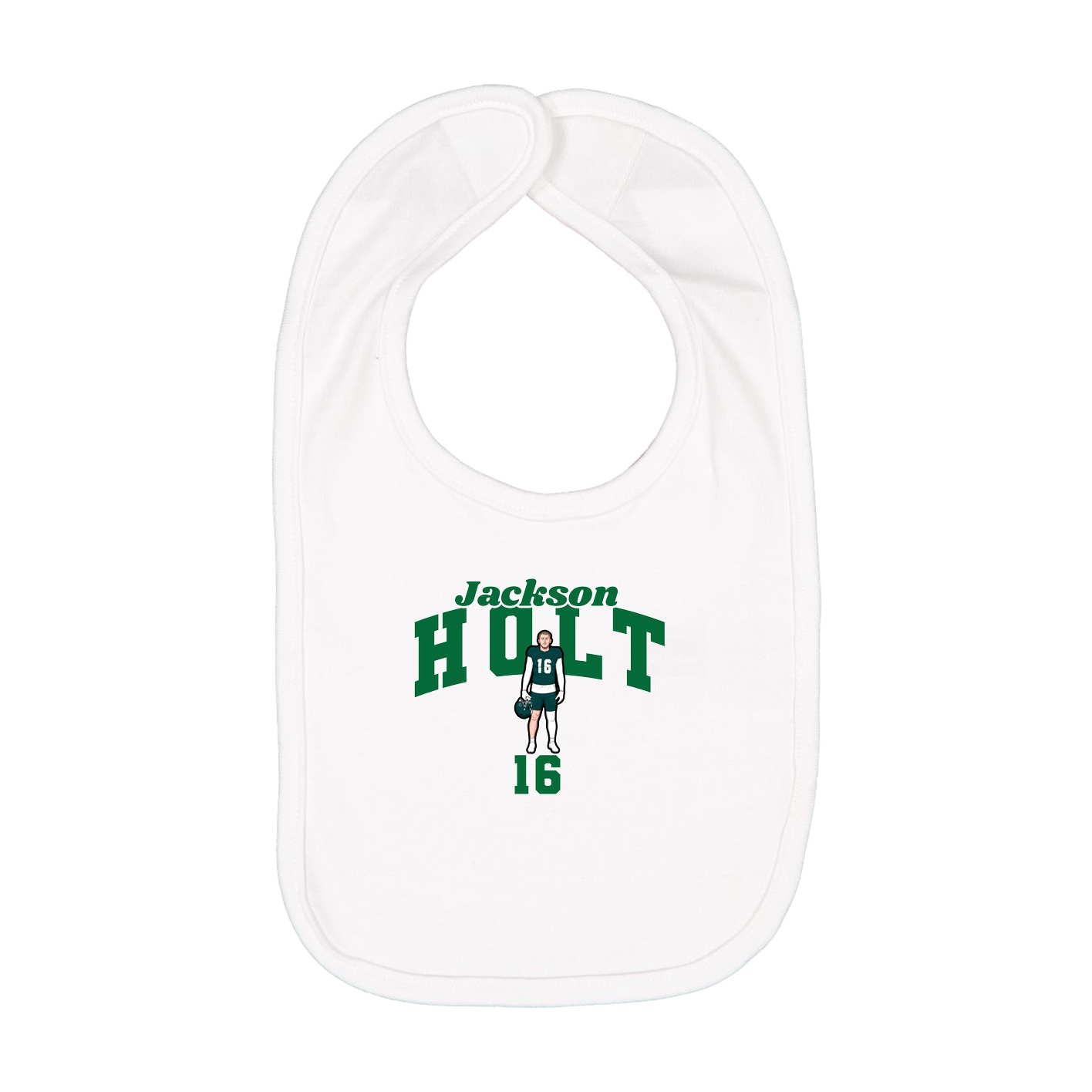 Infant Bib — Signature Arch in White