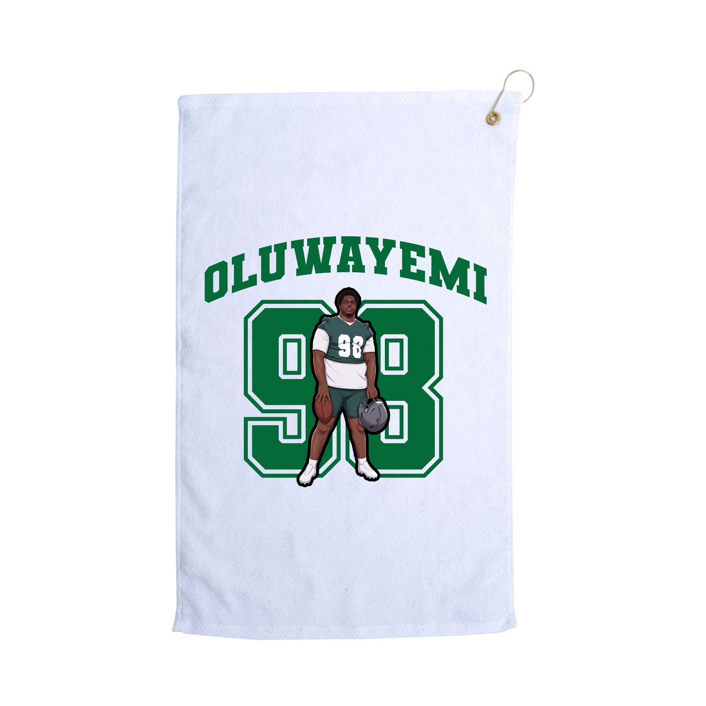 Golf Towel — Number in White