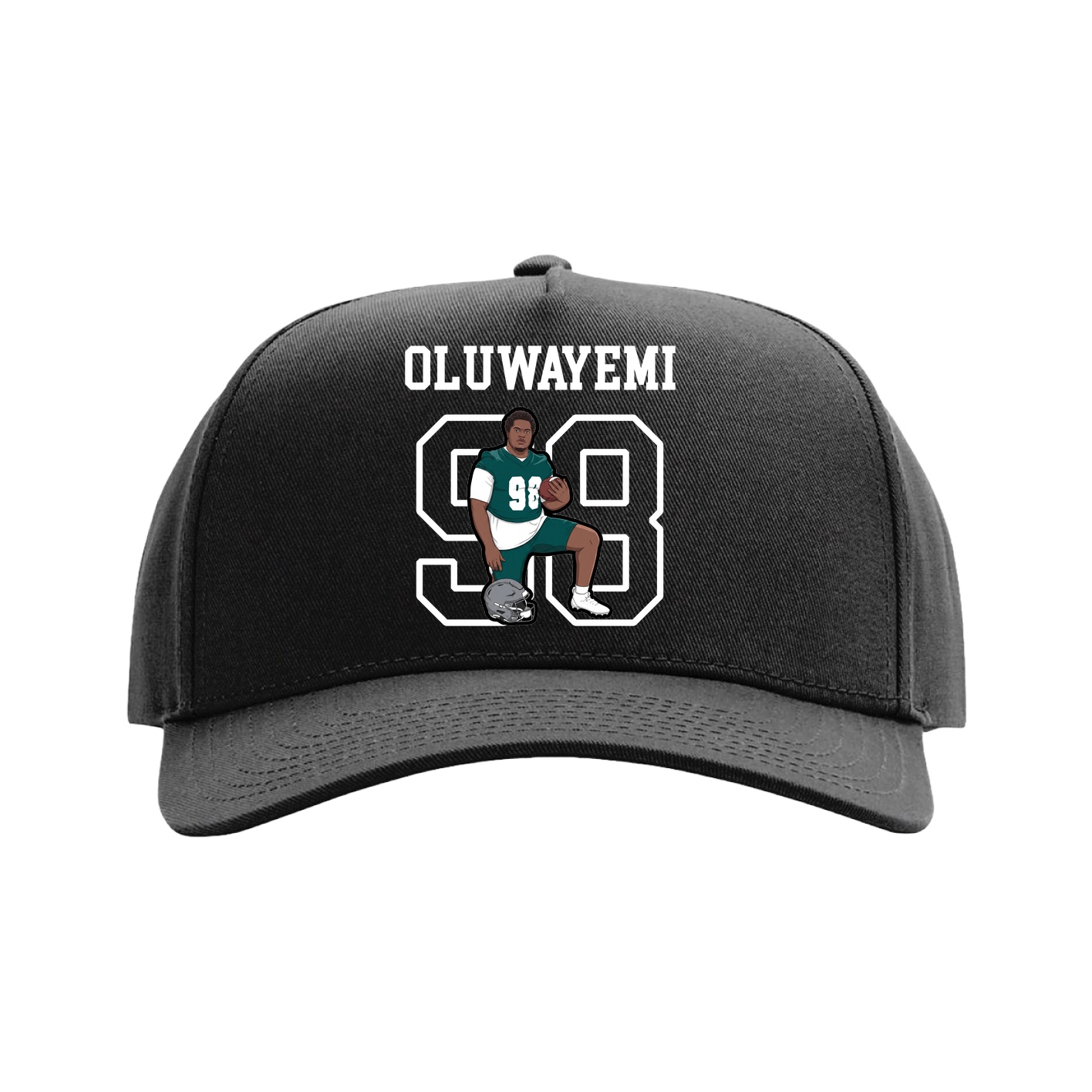 Full Fabric Five-Panel Champ Cap — Shirsey in Black