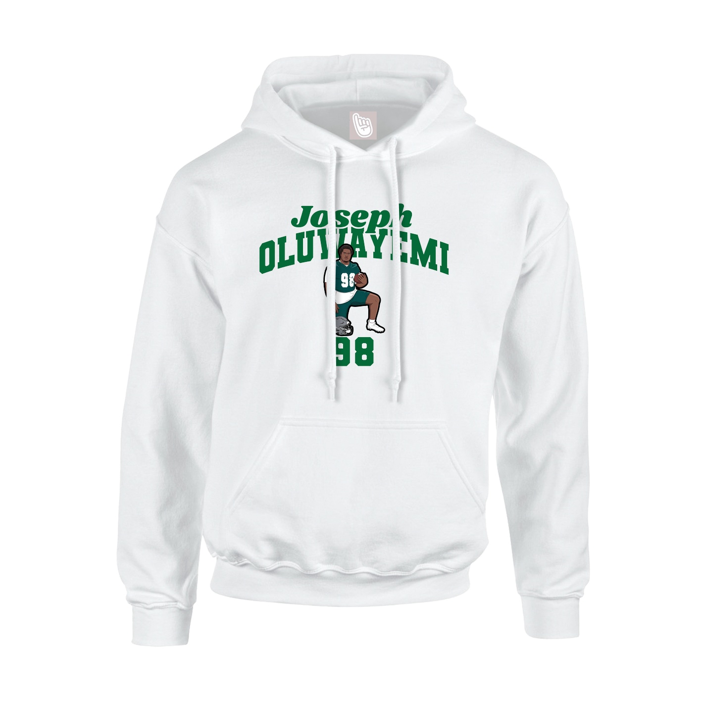 Hoodie — Signature Arch in White