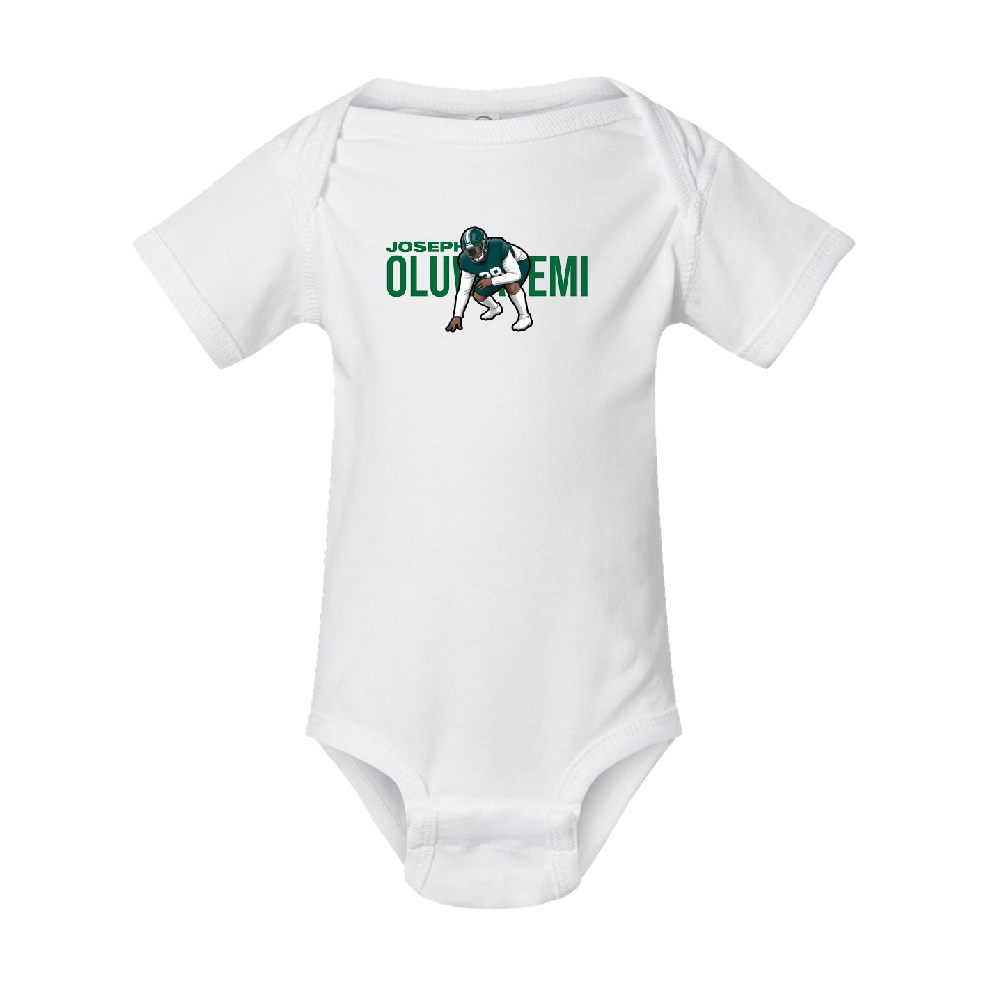 Baby Onesie — Player Name in White