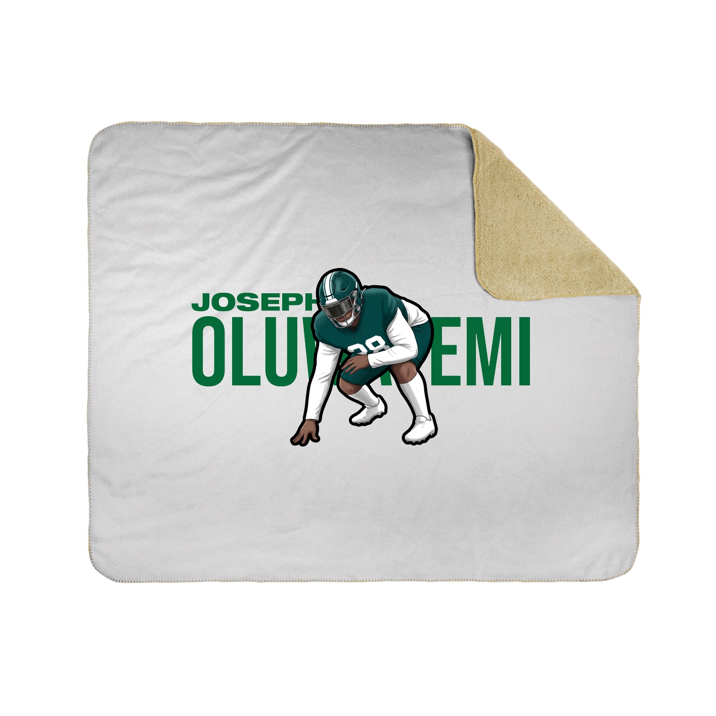 Throw Blanket — Player Name in White