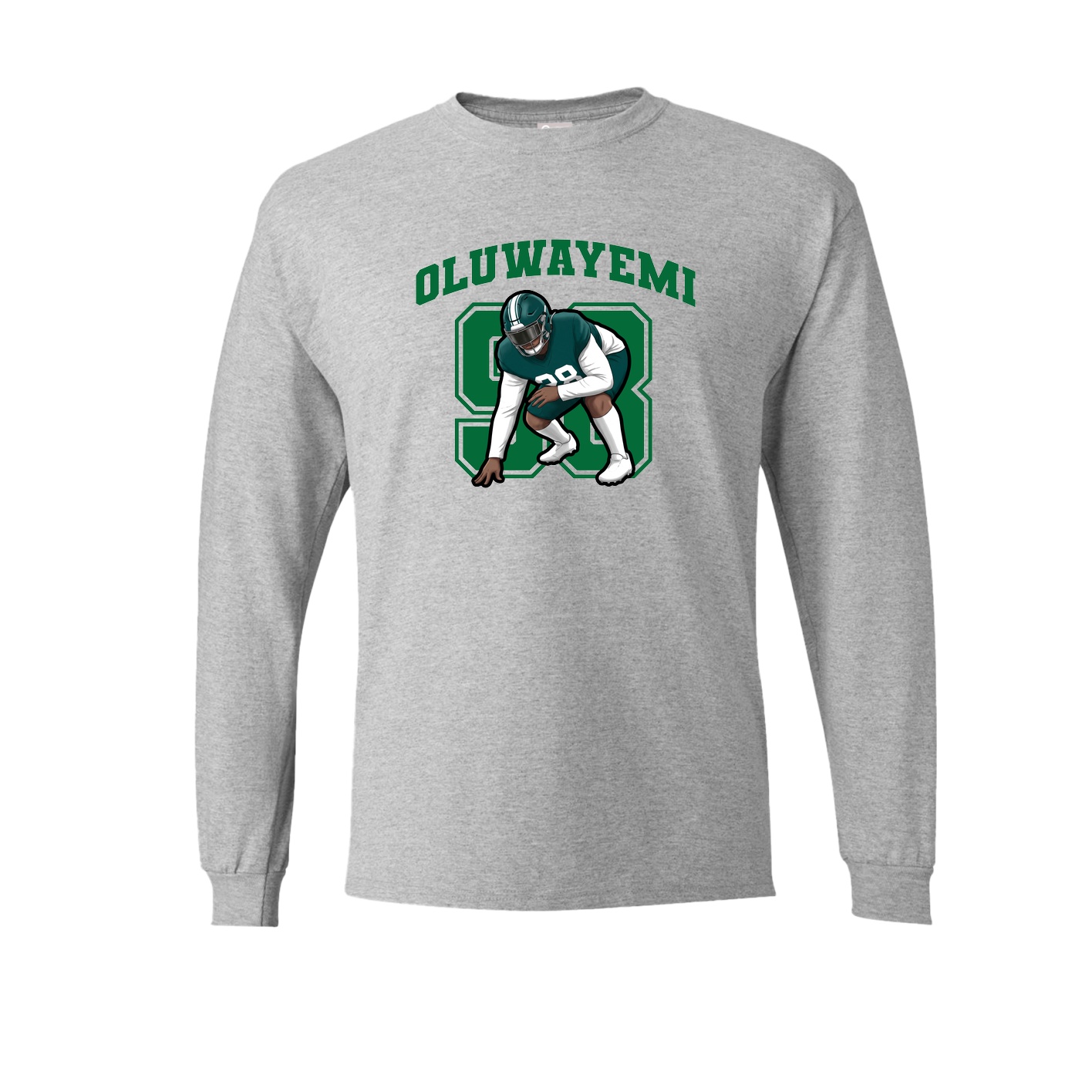 Long Sleeve Tee — Number in Grey