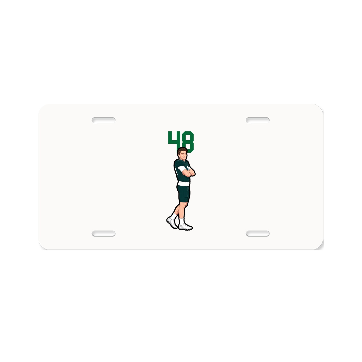 License Plate — Number Top in Classic