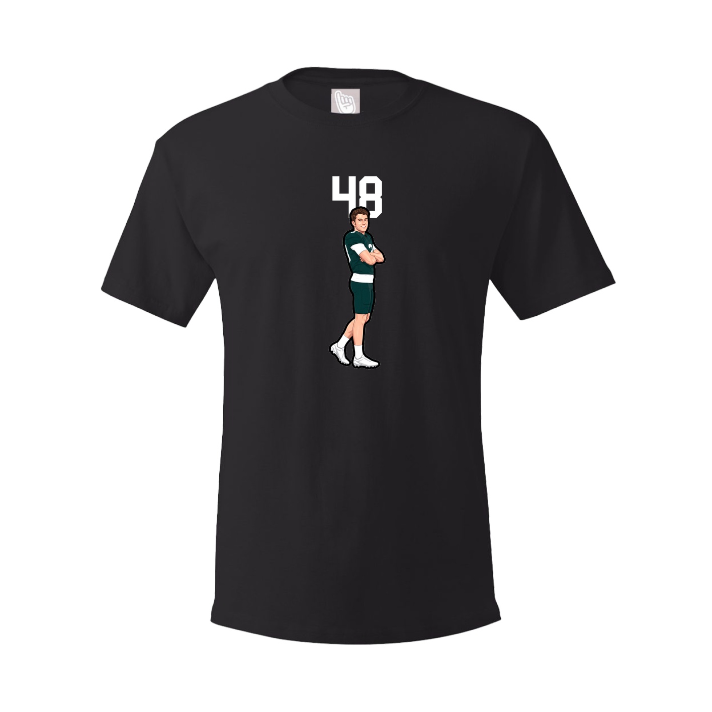 Youth Tee — Number Top in Black